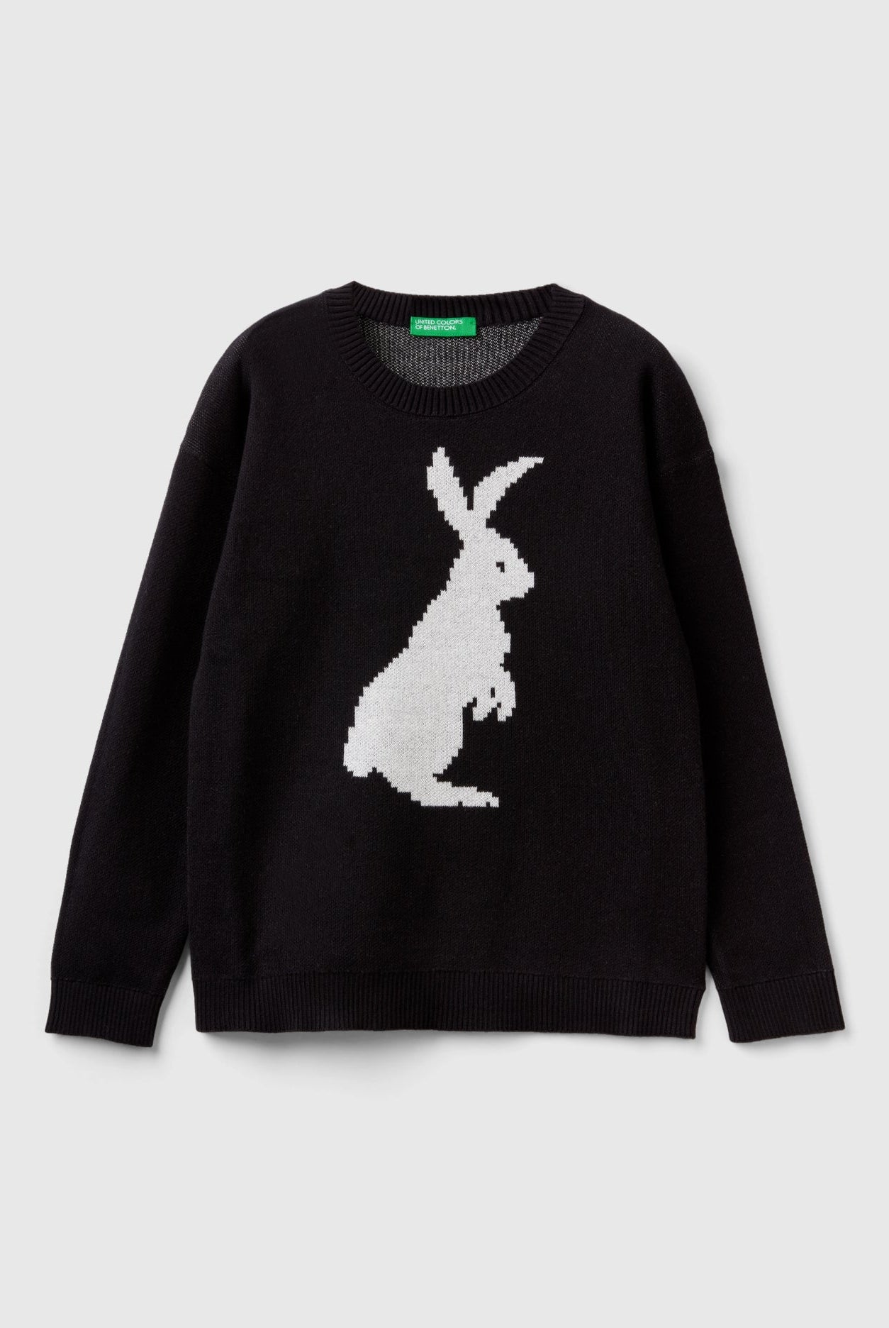 يونايتد كولورز اوف بينيتون بلوفر برسمة أرنب أمامية كم طويل أطفالي