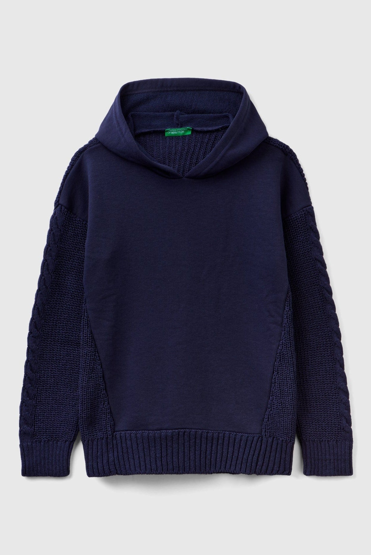 يونايتد كولورز اوف بينيتون بلوفر بغطاء للرأس سادة بقبعة أطفالي