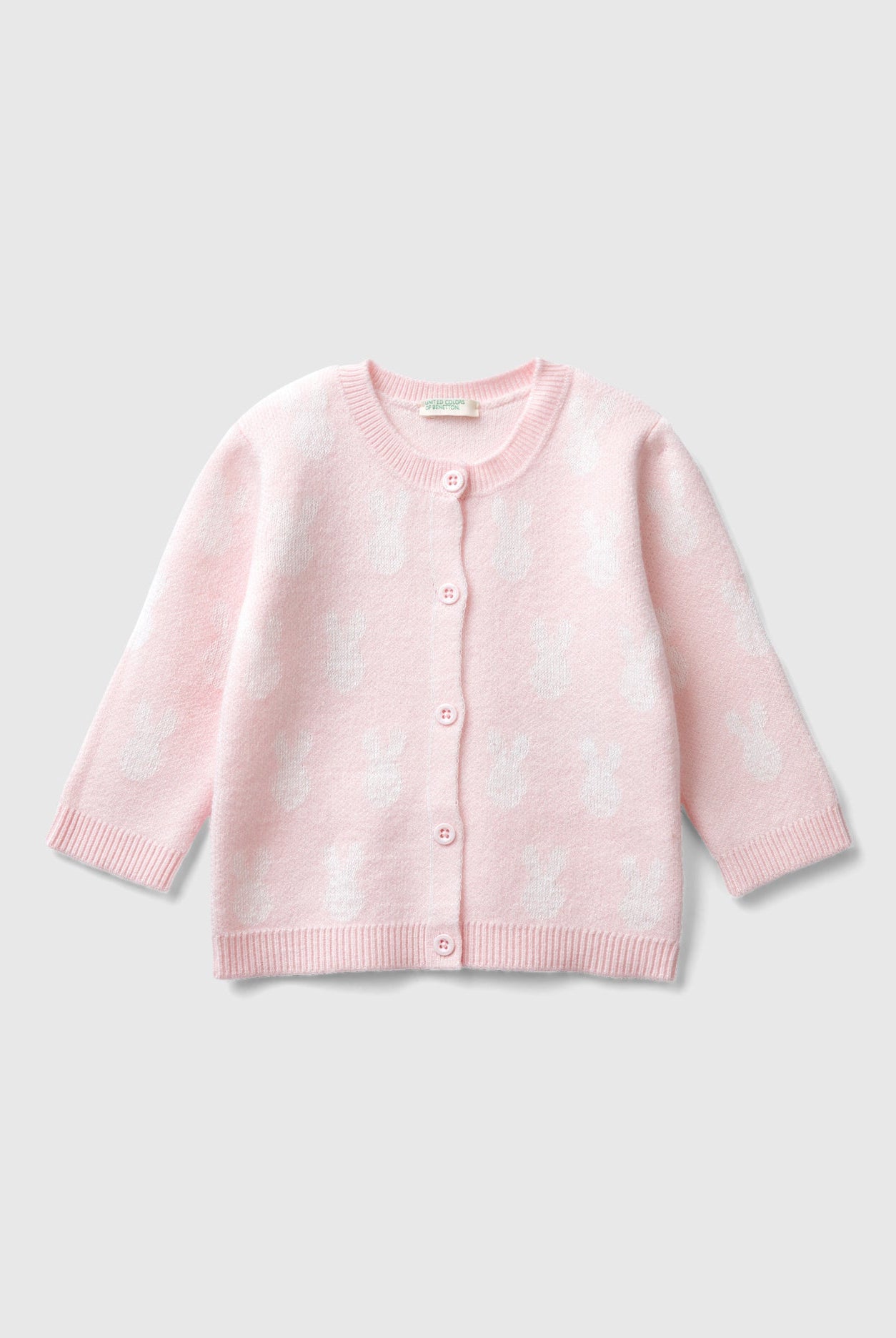 يونايتد كولورز اوف بينيتون كارديجان بتصميم أرنب وردية رضع