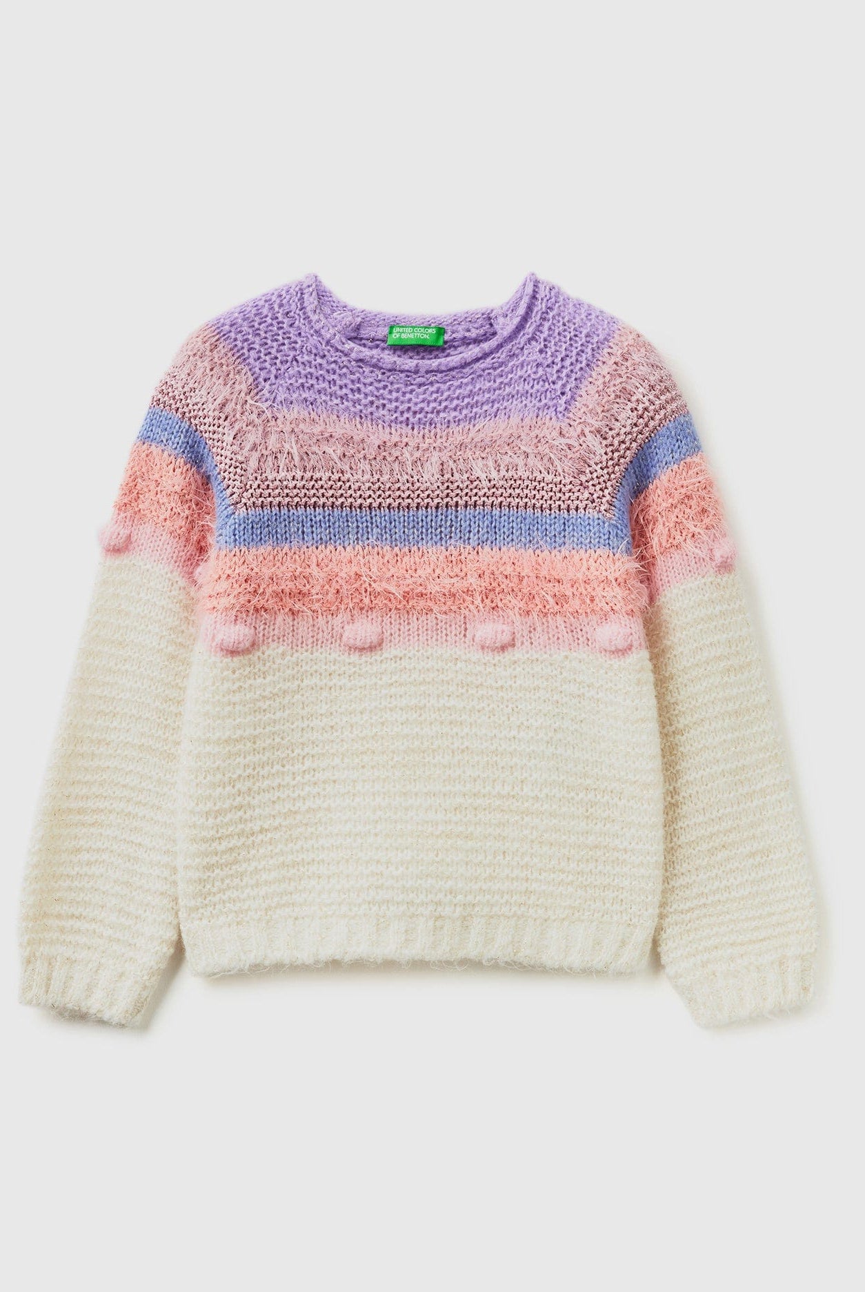 يونايتد كولورز اوف بينيتون بلوفر مخطط بخيوط منسوجة بناتي