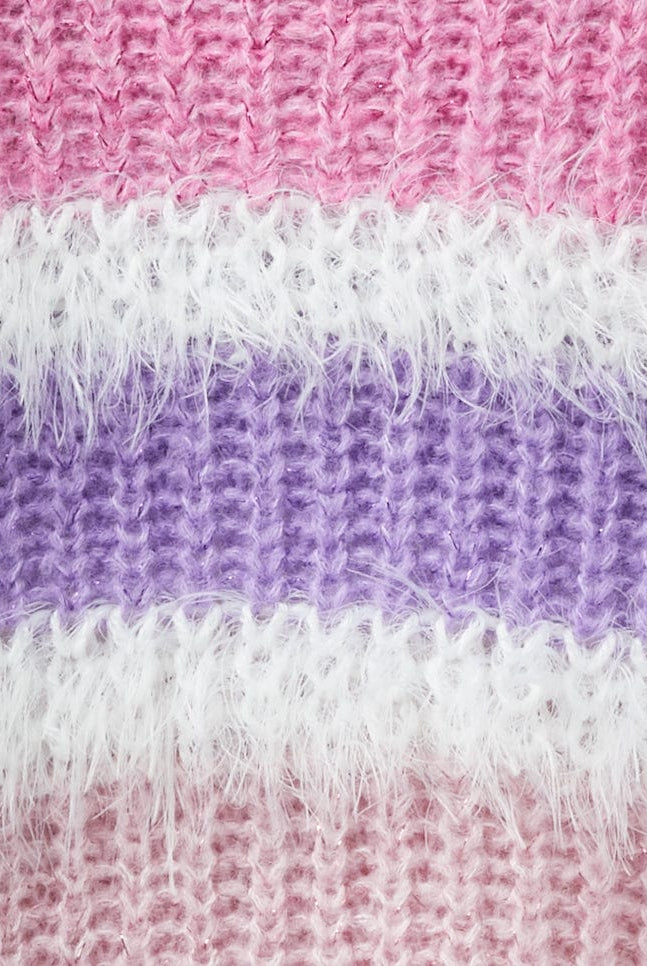 يونايتد كولورز اوف بينيتون سترة مخططة بخيوط لوريكس أطفالي