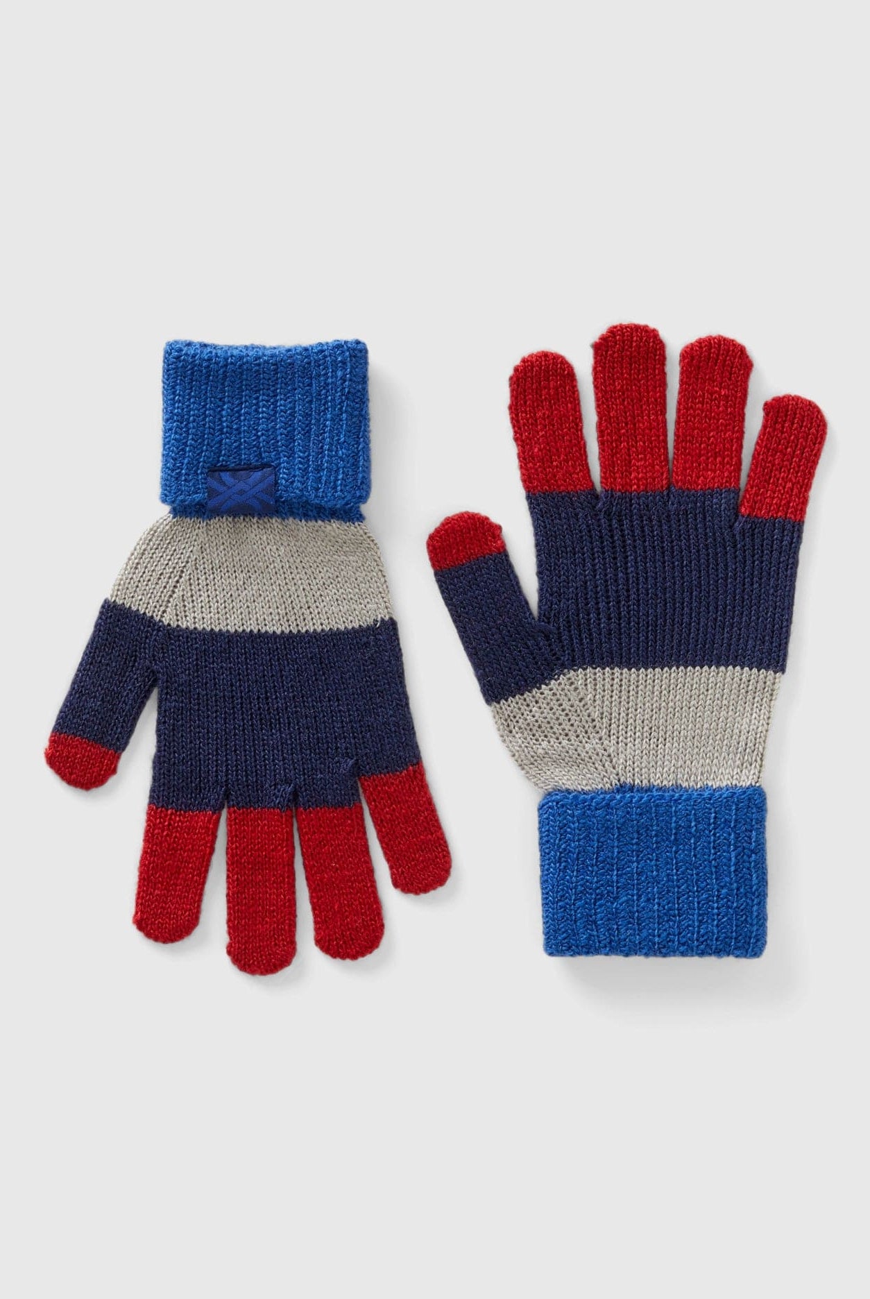 يونايتد كولورز اوف بينيتون قفازات مخططة متعددة الألوان أطفالي