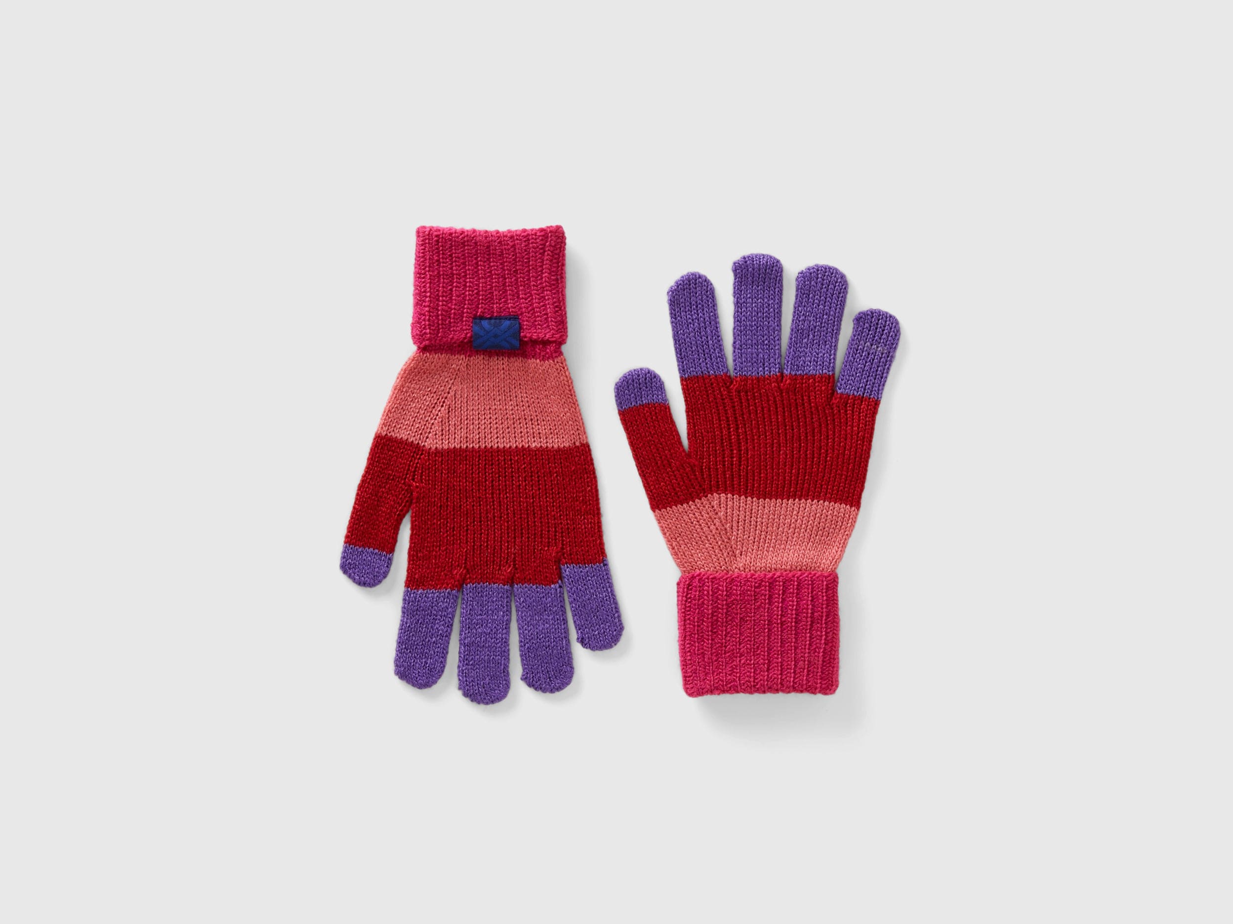 يونايتد كولورز اوف بينيتون قفازات مخططة متعددة الألوان أطفالي