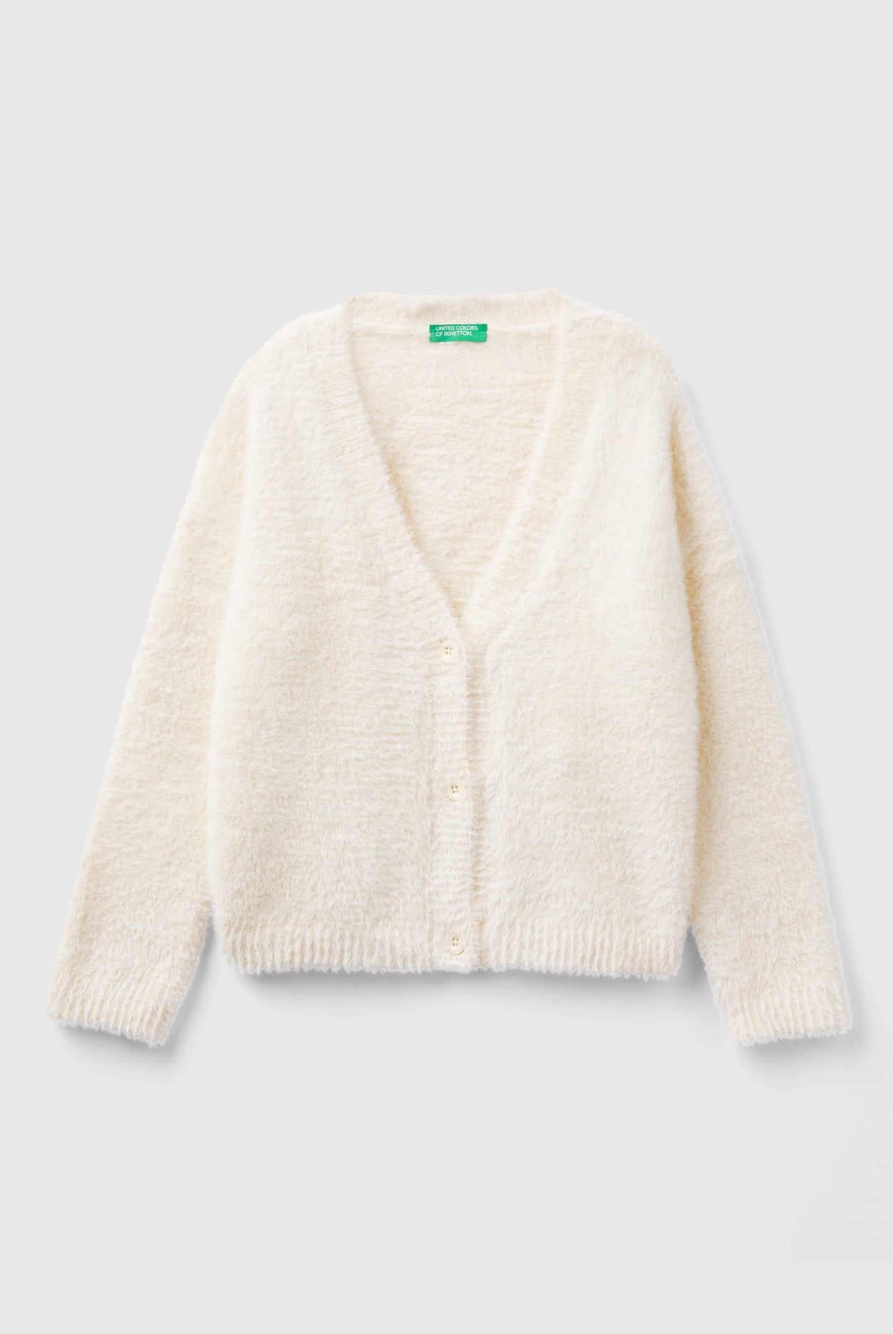 يونايتد كولورز اوف بينيتون كارديجان بأزرار بأزرار أمامية كم طويل بناتي