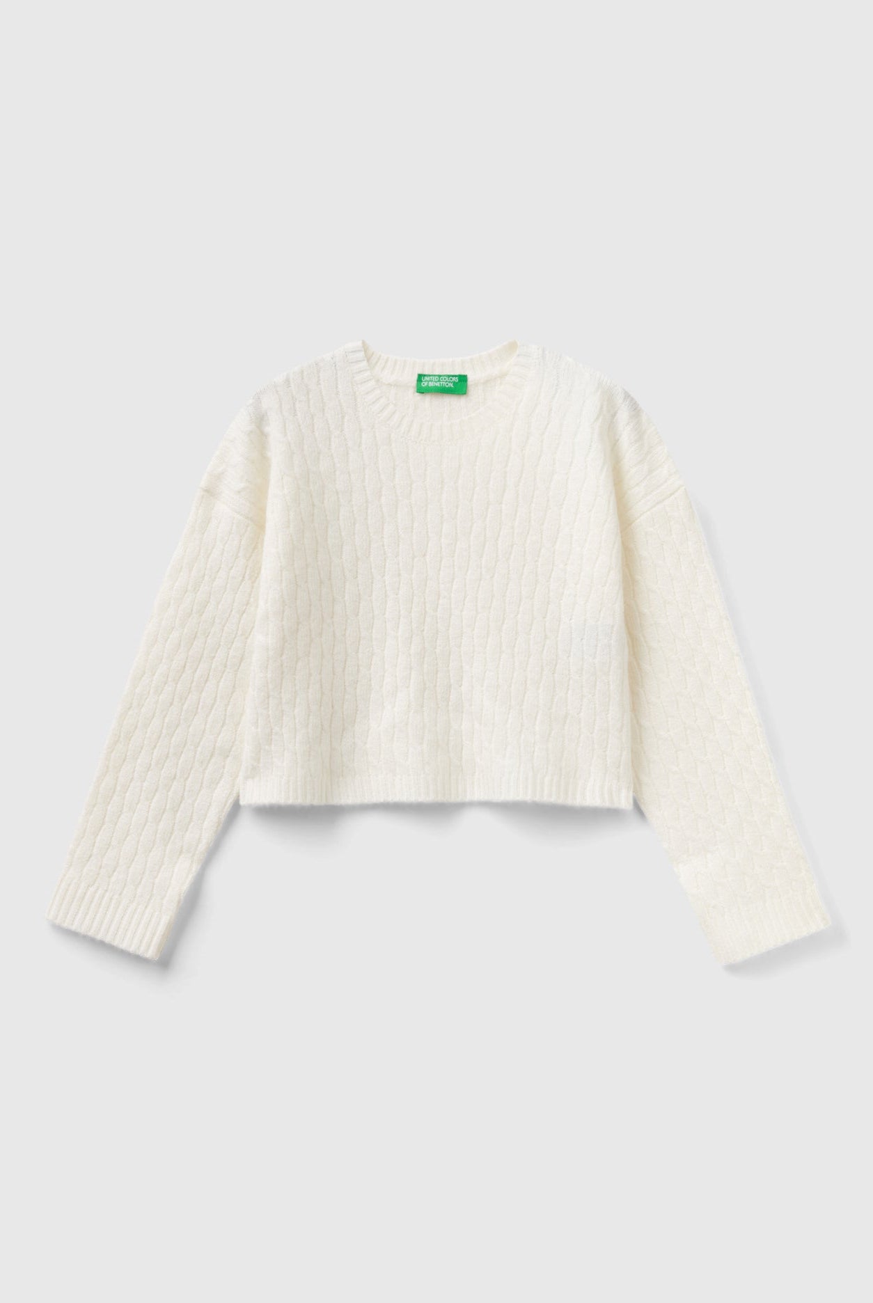 يونايتد كولورز اوف بينيتون بلوفر بناتي مطرز اكمام طويلة