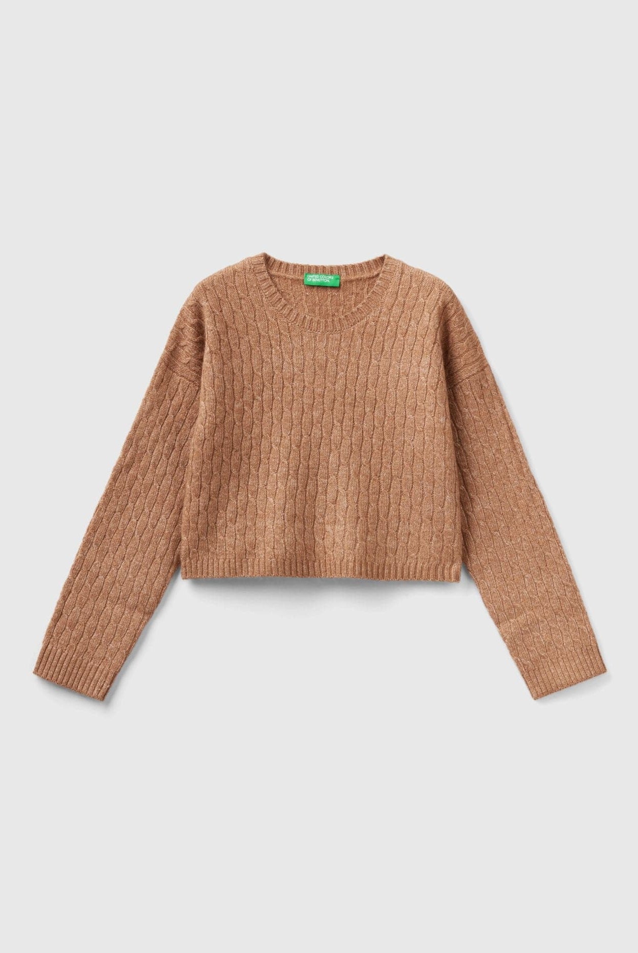 يونايتد كولورز اوف بينيتون بلوفر بناتي مطرز اكمام طويلة