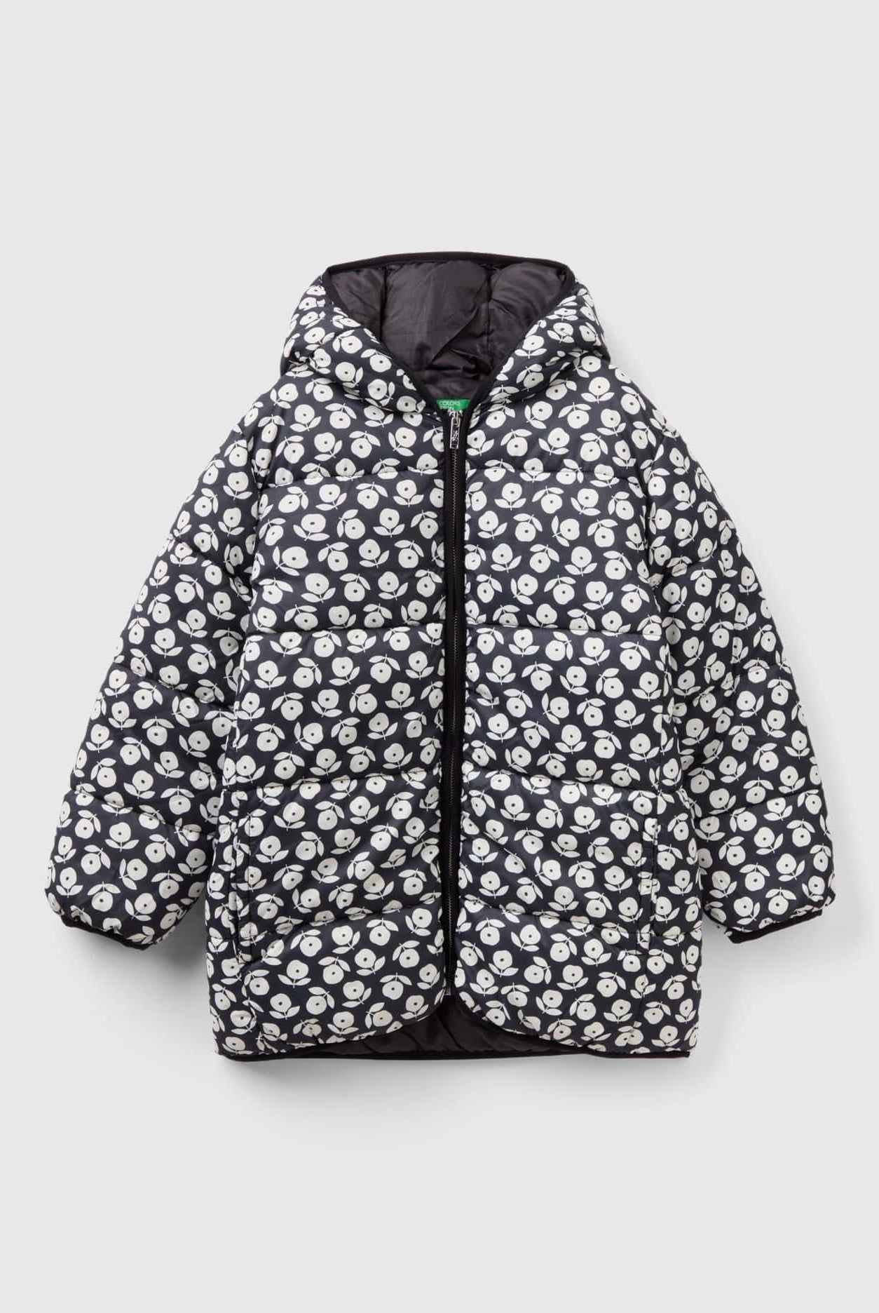 يونايتد كولورز اوف بينيتون جاكيت بنقشة زهور بسحاب أطفالي
