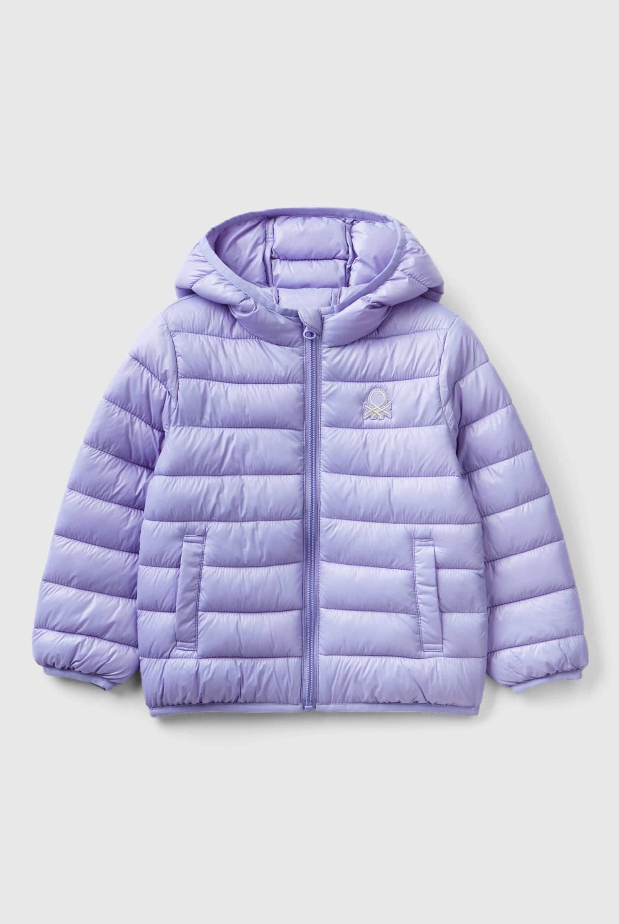 يونايتد كولورز اوف بينيتون سترة بناتي مبطنة بقلنسوة بها شعار