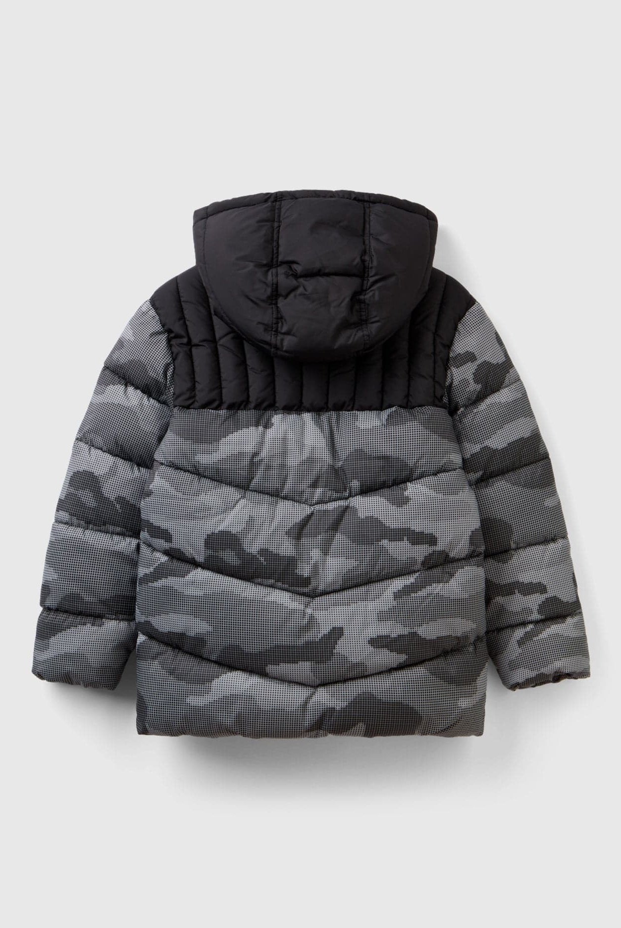 يونايتد كولورز اوف بينيتون سترة اطفال مبطنة بنقش مربعات بجيوب