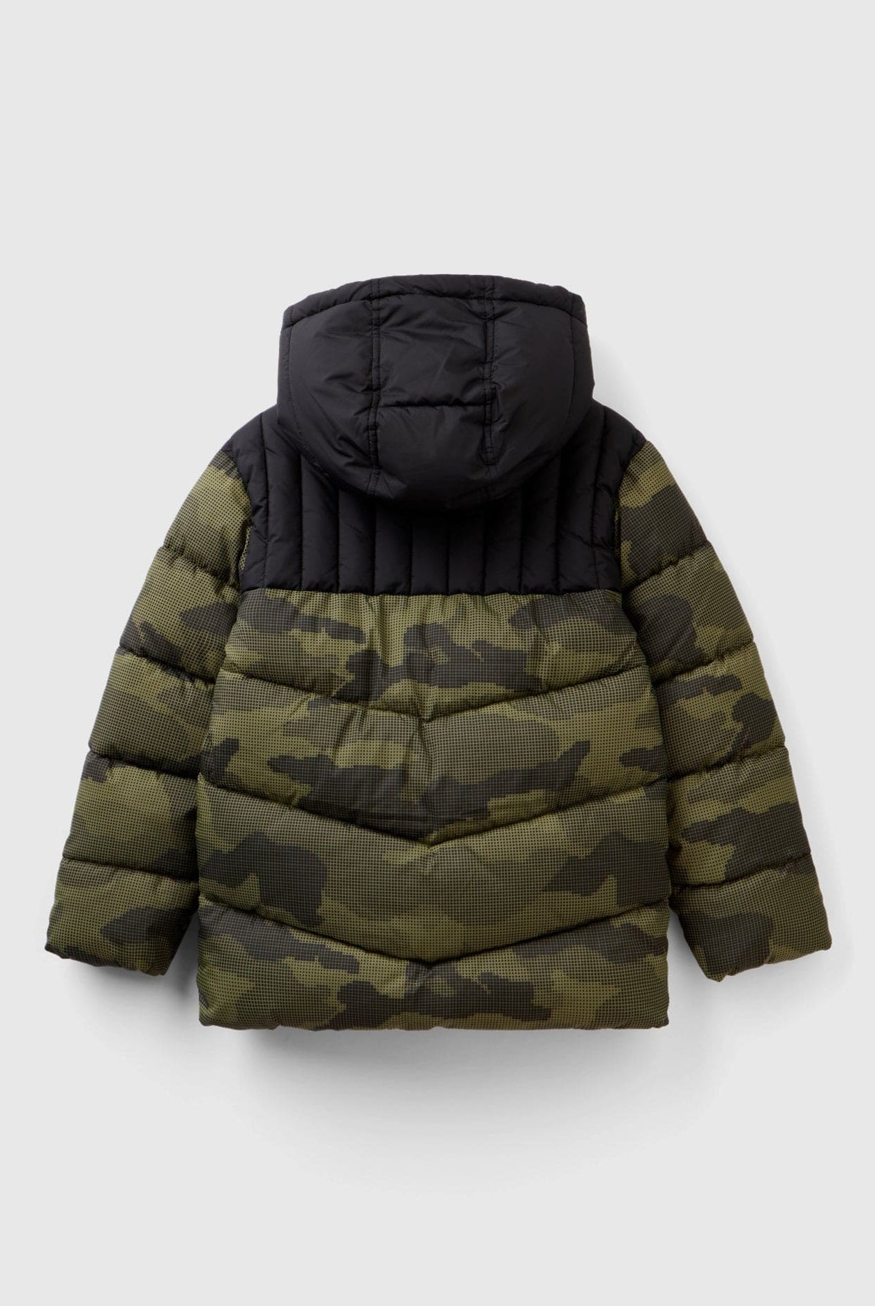 يونايتد كولورز اوف بينيتون سترة اطفال مبطنة بنقش مربعات بجيوب