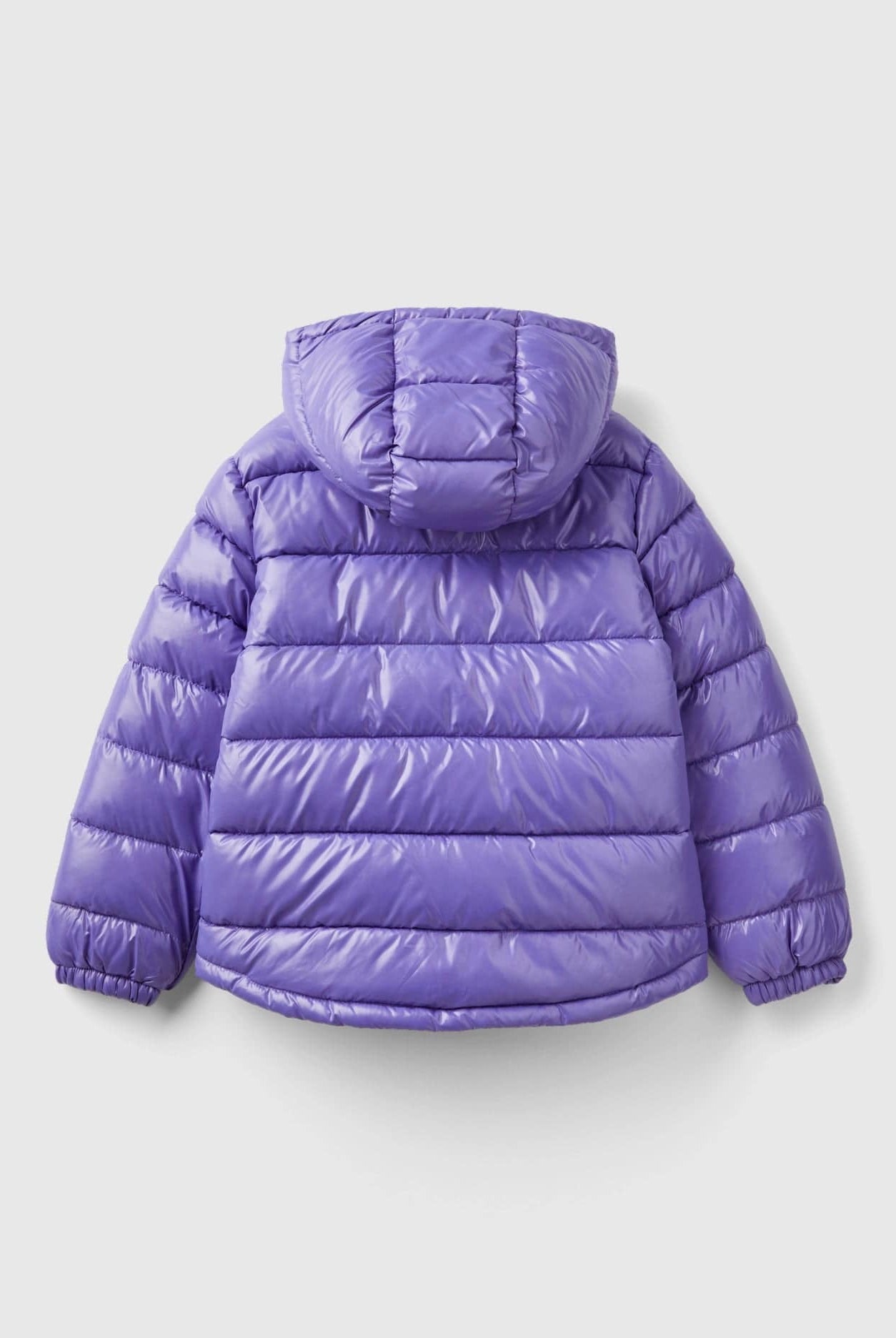 يونايتد كولورز اوف بينيتون جاكيت منفوخة لامعة للأطفال بسحاب