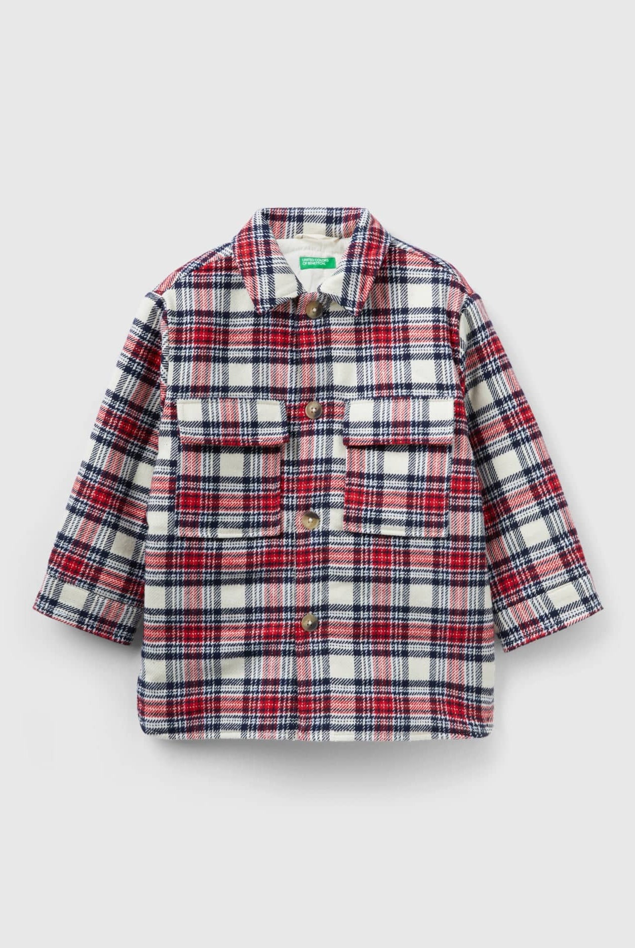 يونايتد كولورز اوف بينيتون قميص اطفالي مقلم بجيوب أمامية