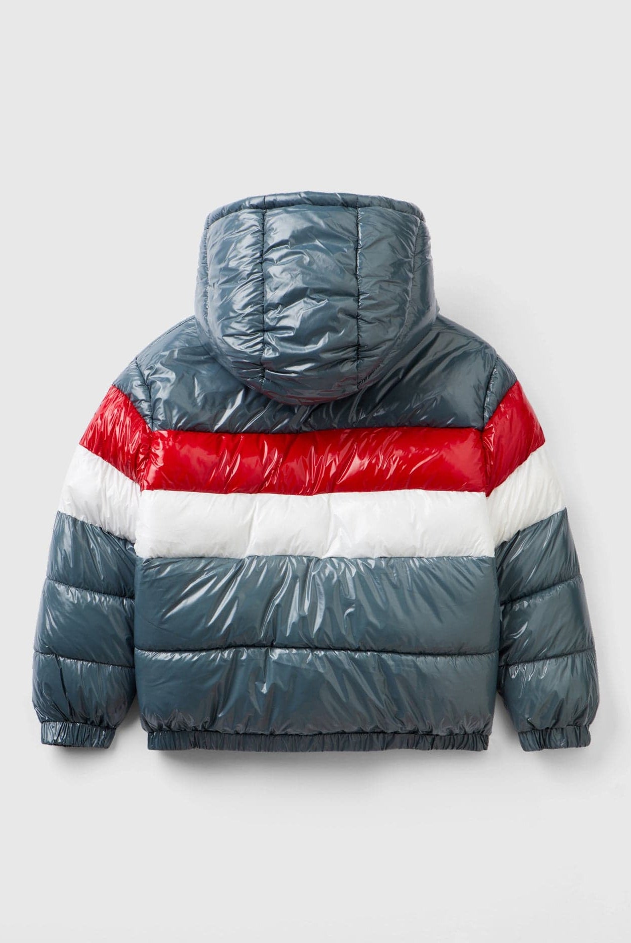 يونايتد كولورز اوف بينيتون جاكيت اطفال مبطن بتصميم كبير وألوان متباينة