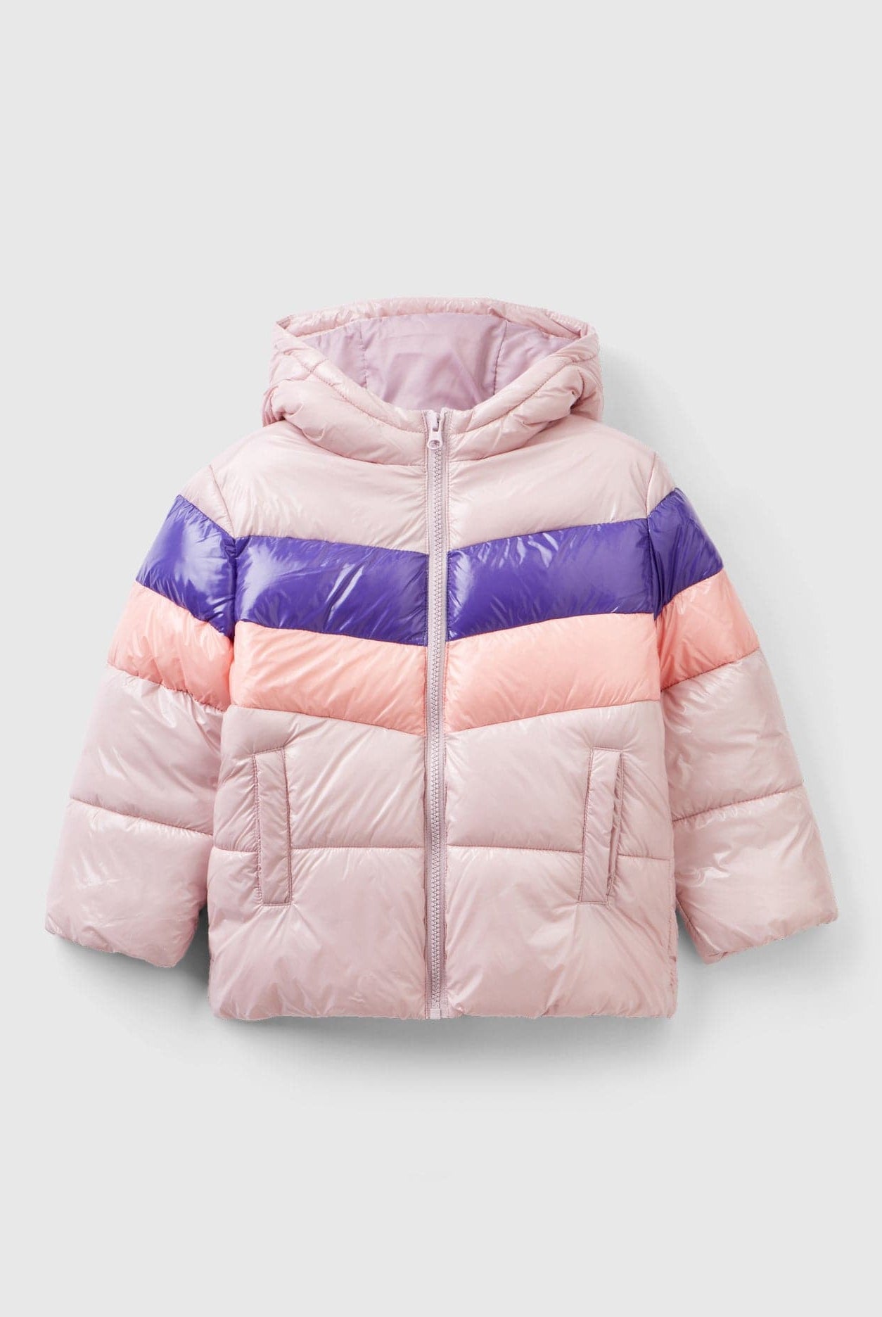 يونايتد كولورز اوف بينيتون جاكست مبطن متعدد الألوان بناتي