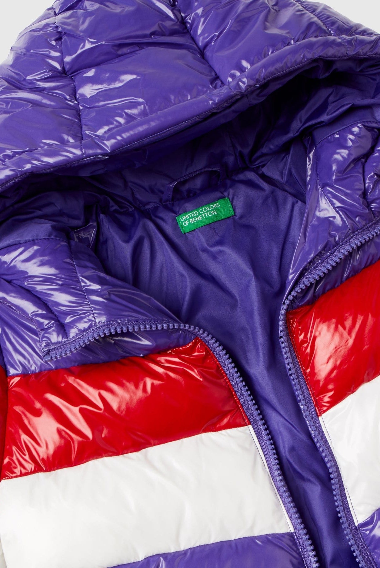 يونايتد كولورز اوف بينيتون جاكست مبطن متعدد الألوان بناتي