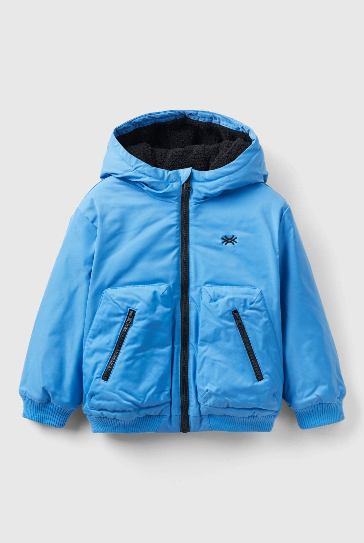 يونايتد كولورز اوف بينيتون جاكيت اطفال بومبر مبطن بقصة واسعة بجيبين