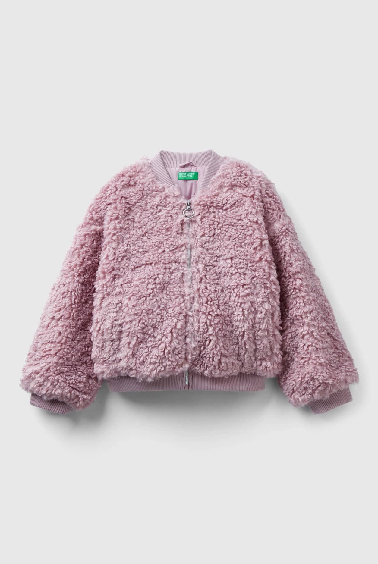 يونايتد كولورز اوف بينيتون جاكيت بأكمام منفوخة بسحاب أطفالي