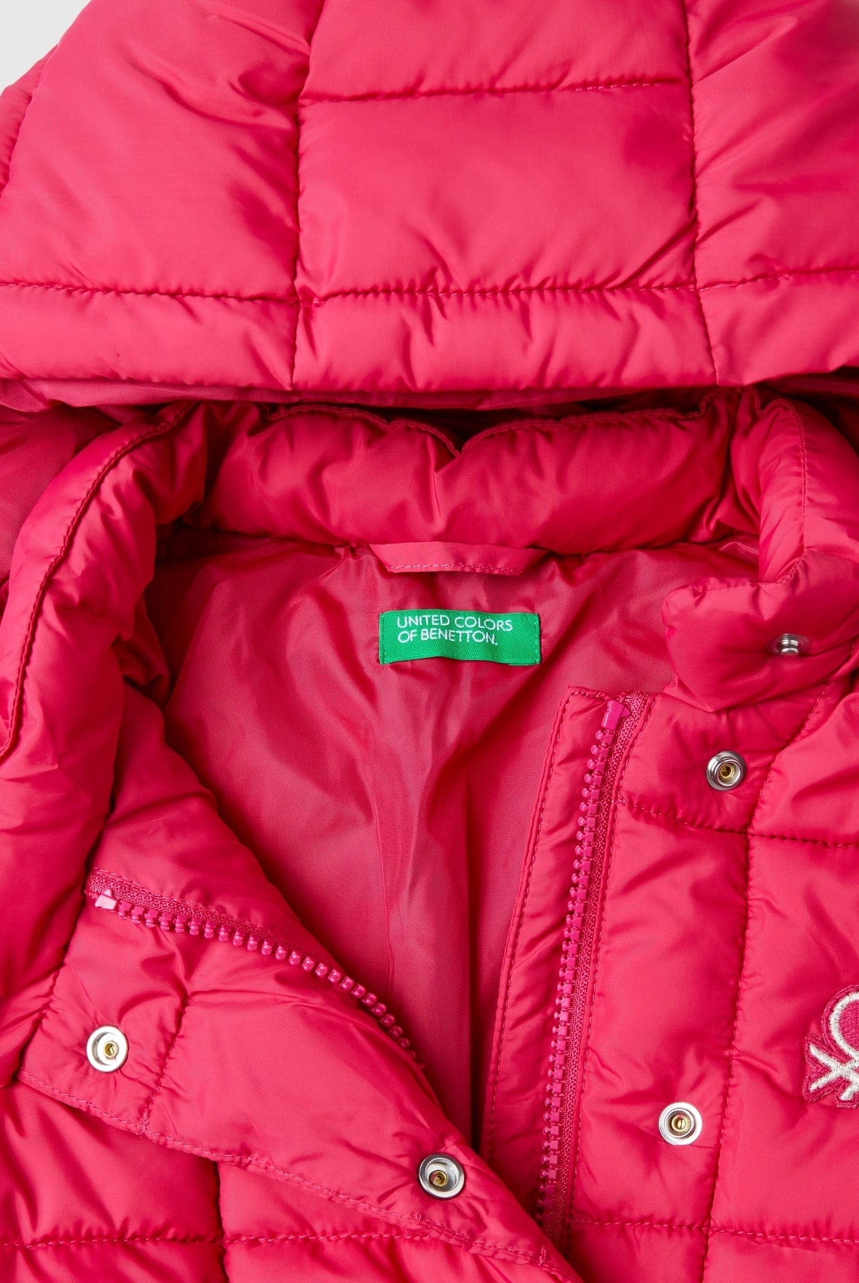 يونايتد كولورز اوف بينيتون جاكيت بناتي بامب بغطاء رأس قابل للفصل