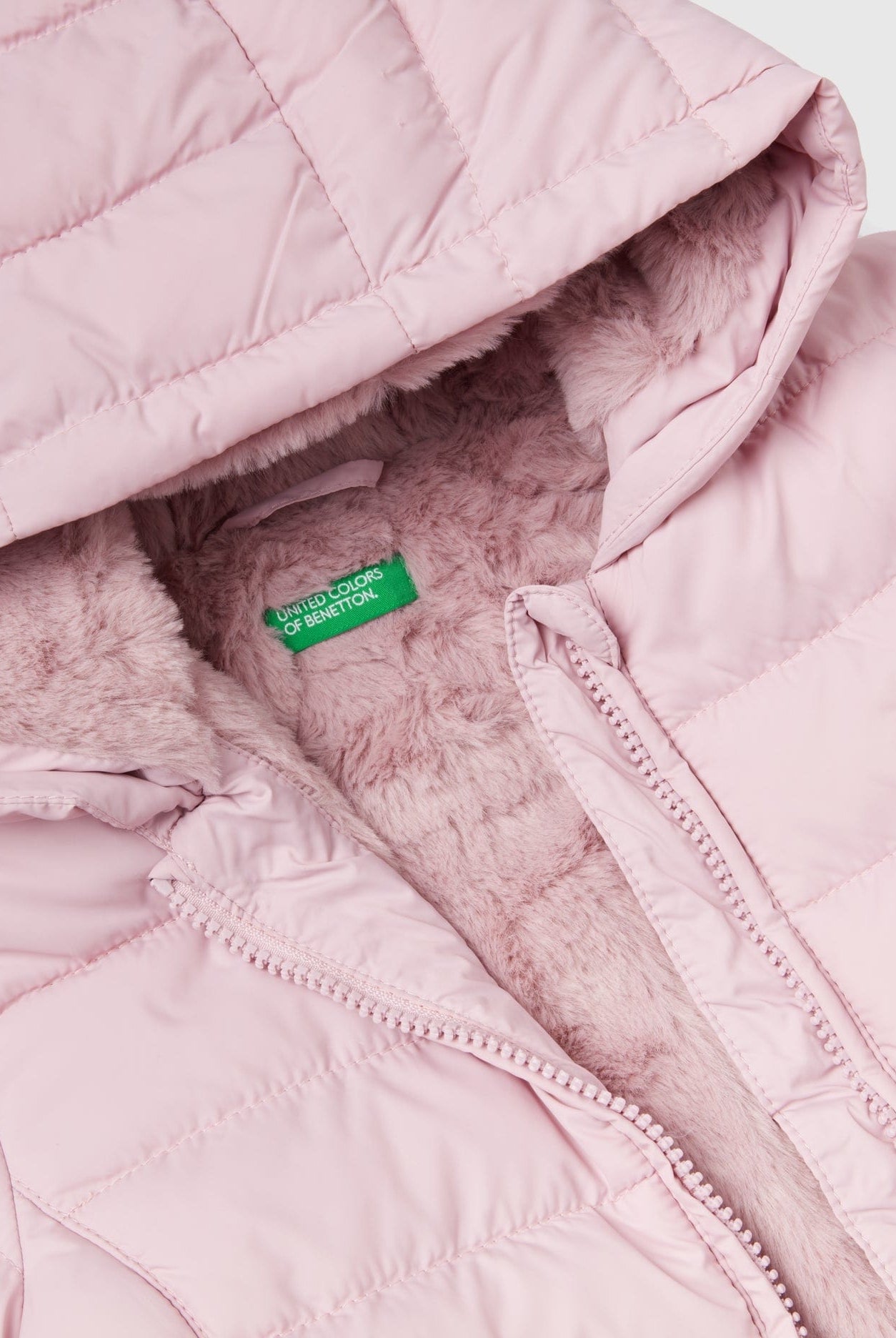 يونايتد كولورز اوف بينيتون جاكيت اطفال مبطن بكشكشة مع جيوب