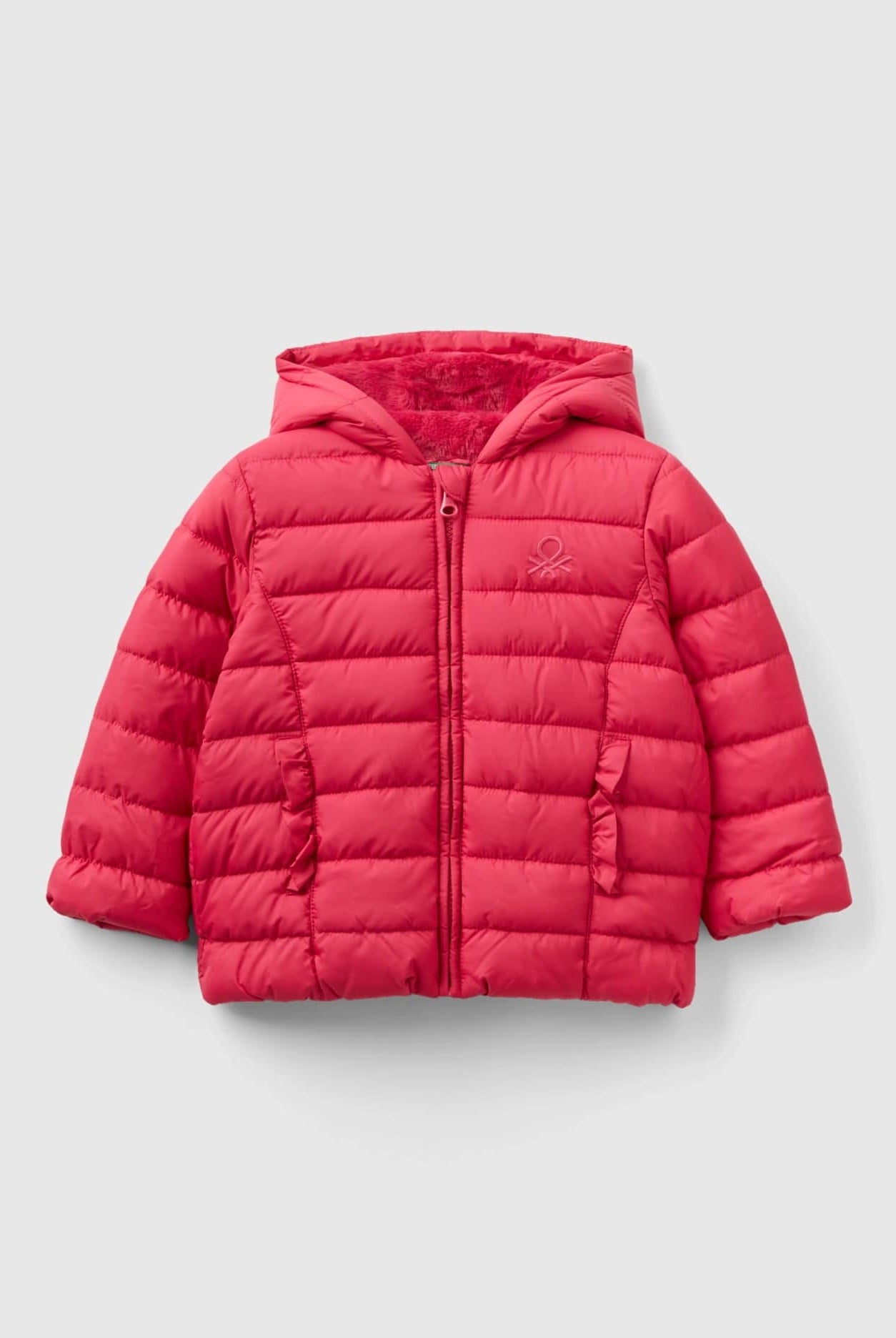 يونايتد كولورز اوف بينيتون جاكيت اطفال مبطن بكشكشة مع جيوب