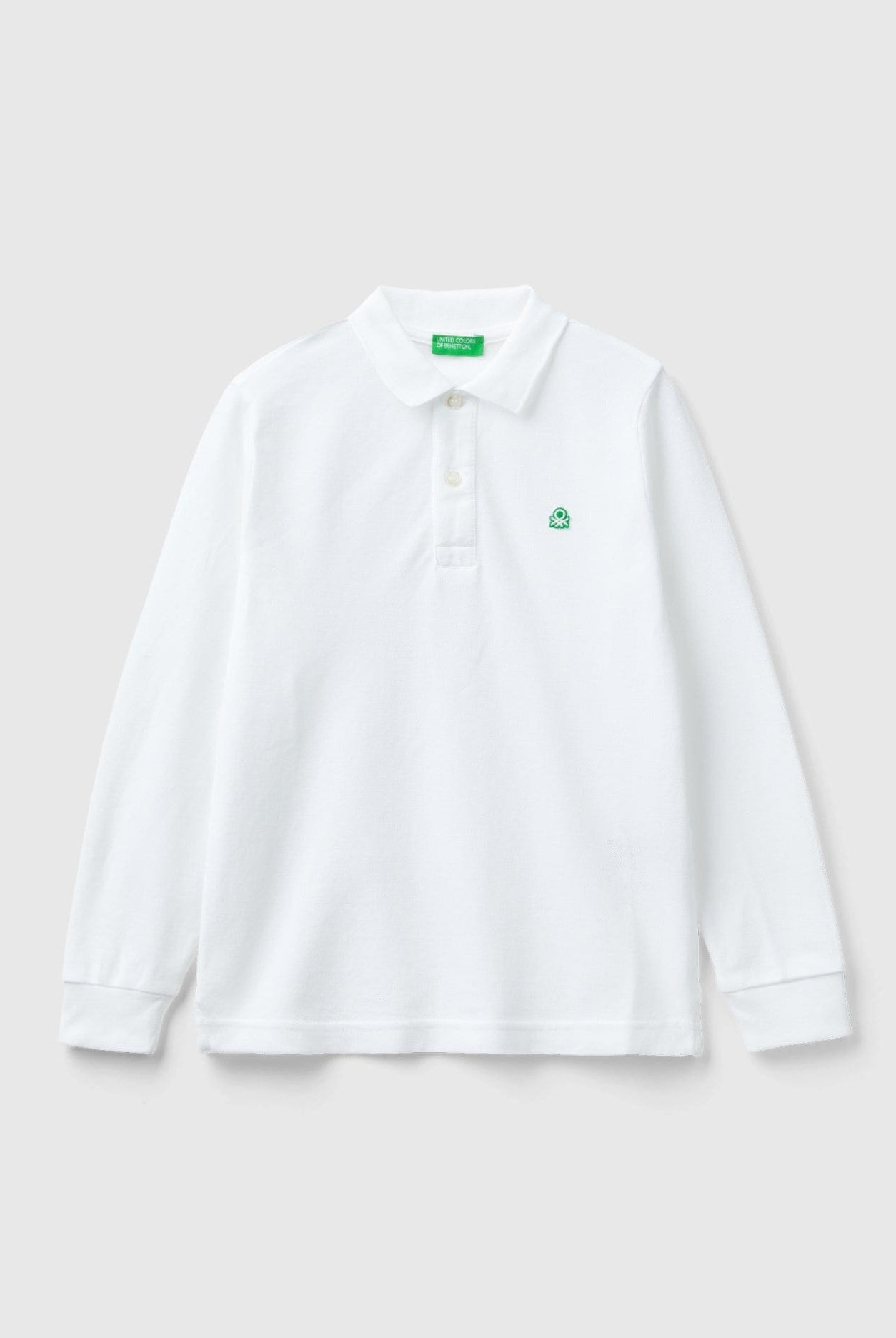 يونايتد كولورز اوف بينيتون قطن عضوي 100% بولو بأكمام طويلة أطفالي