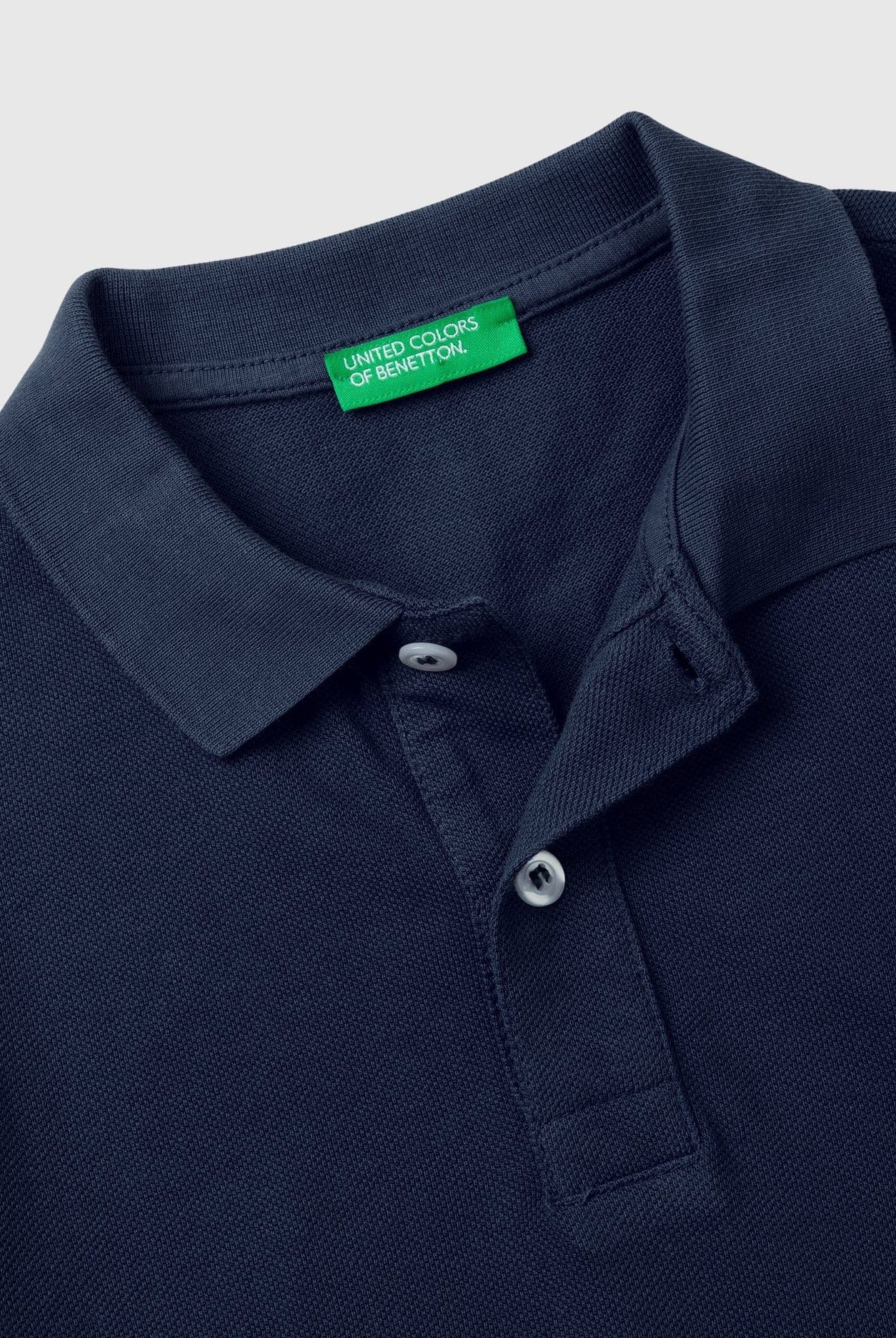 يونايتد كولورز اوف بينيتون قطن عضوي 100% بولو بأكمام طويلة أطفالي