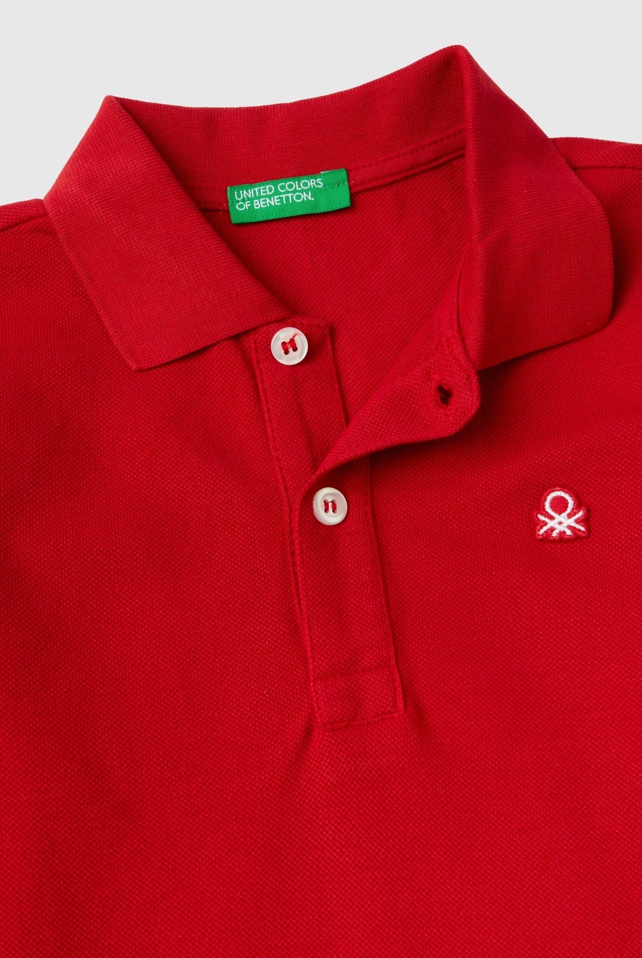 يونايتد كولورز اوف بينيتون تيشيرت بولو اطفالي بأكمام طويلة من القطن العضوي