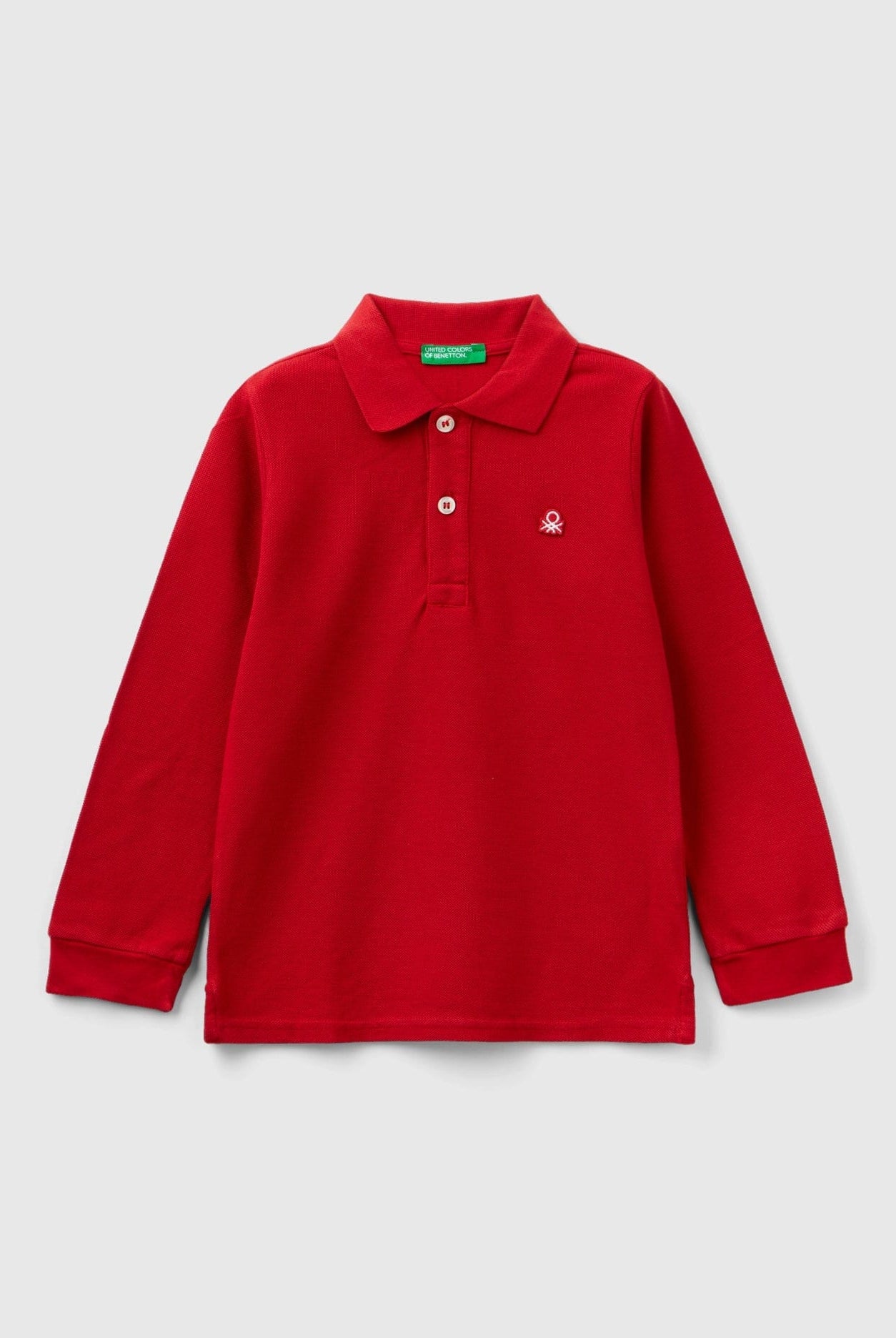 يونايتد كولورز اوف بينيتون تيشيرت بولو اطفالي بأكمام طويلة من القطن العضوي