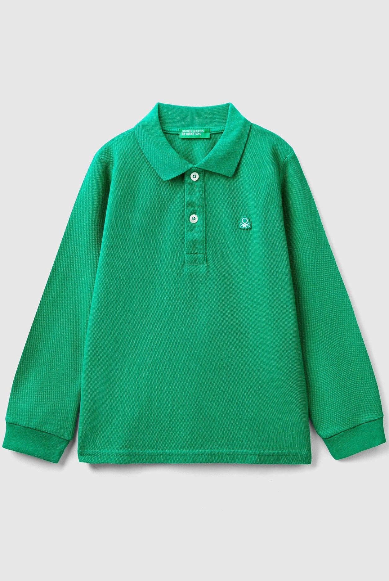 يونايتد كولورز اوف بينيتون تيشيرت بولو اطفالي بأكمام طويلة من القطن العضوي