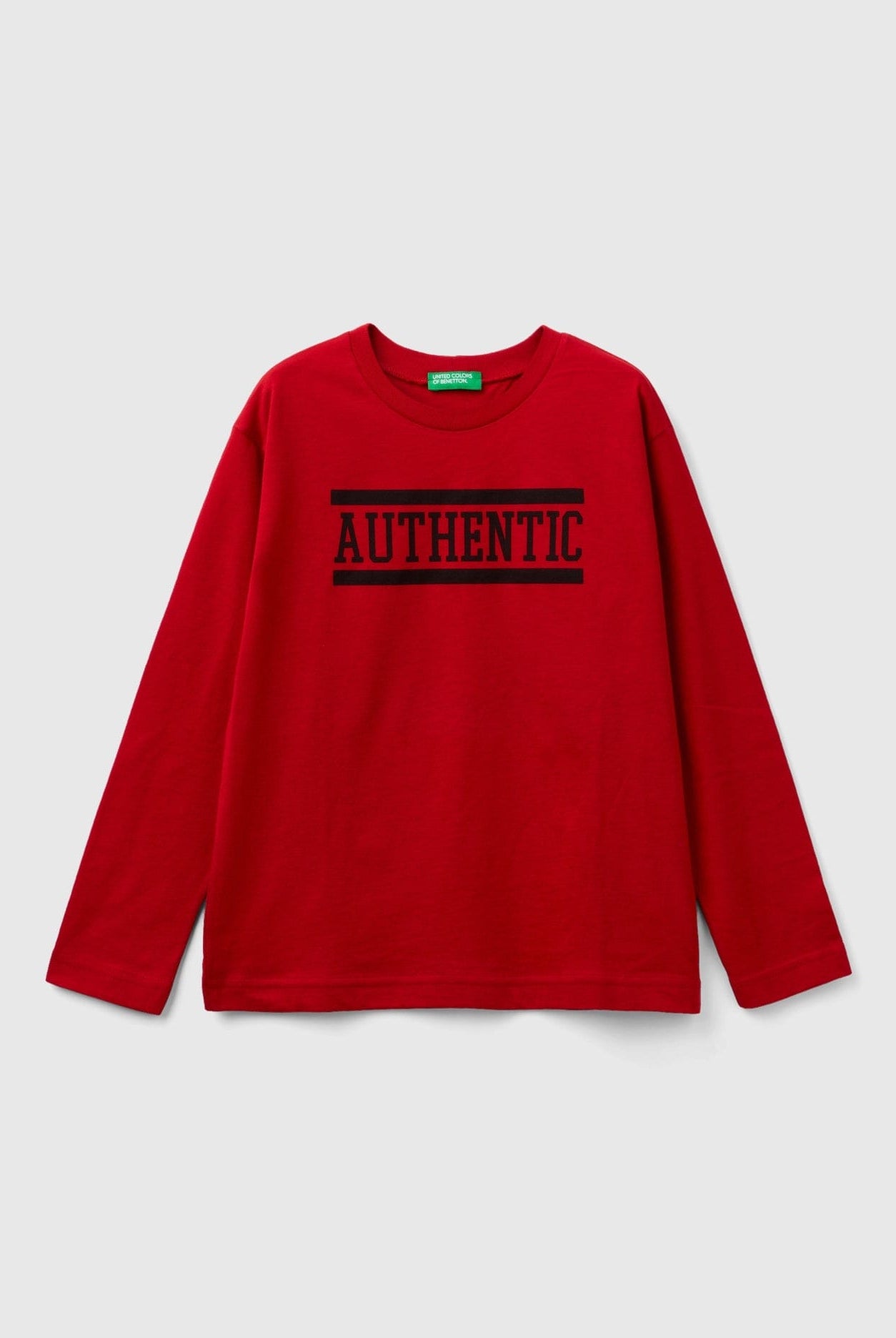 يونايتد كولورز اوف بينيتون تيشيرت بطباعة شعار كم طويل أطفالي