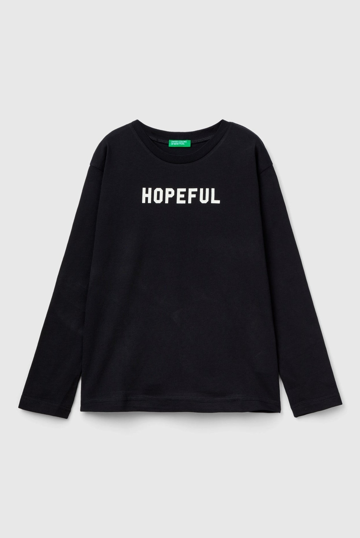 يونايتد كولورز اوف بينيتون تيشيرت بطباعة شعار كم طويل أطفالي