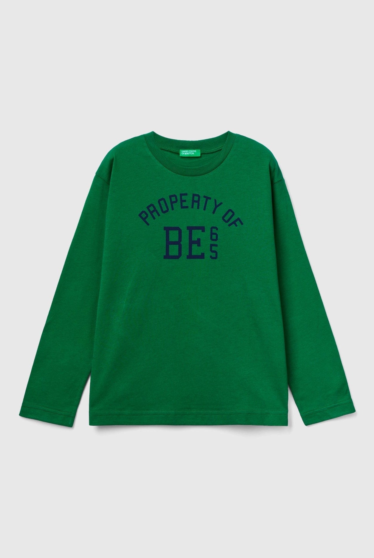 يونايتد كولورز اوف بينيتون تيشيرت بطباعة شعار كم طويل أطفالي