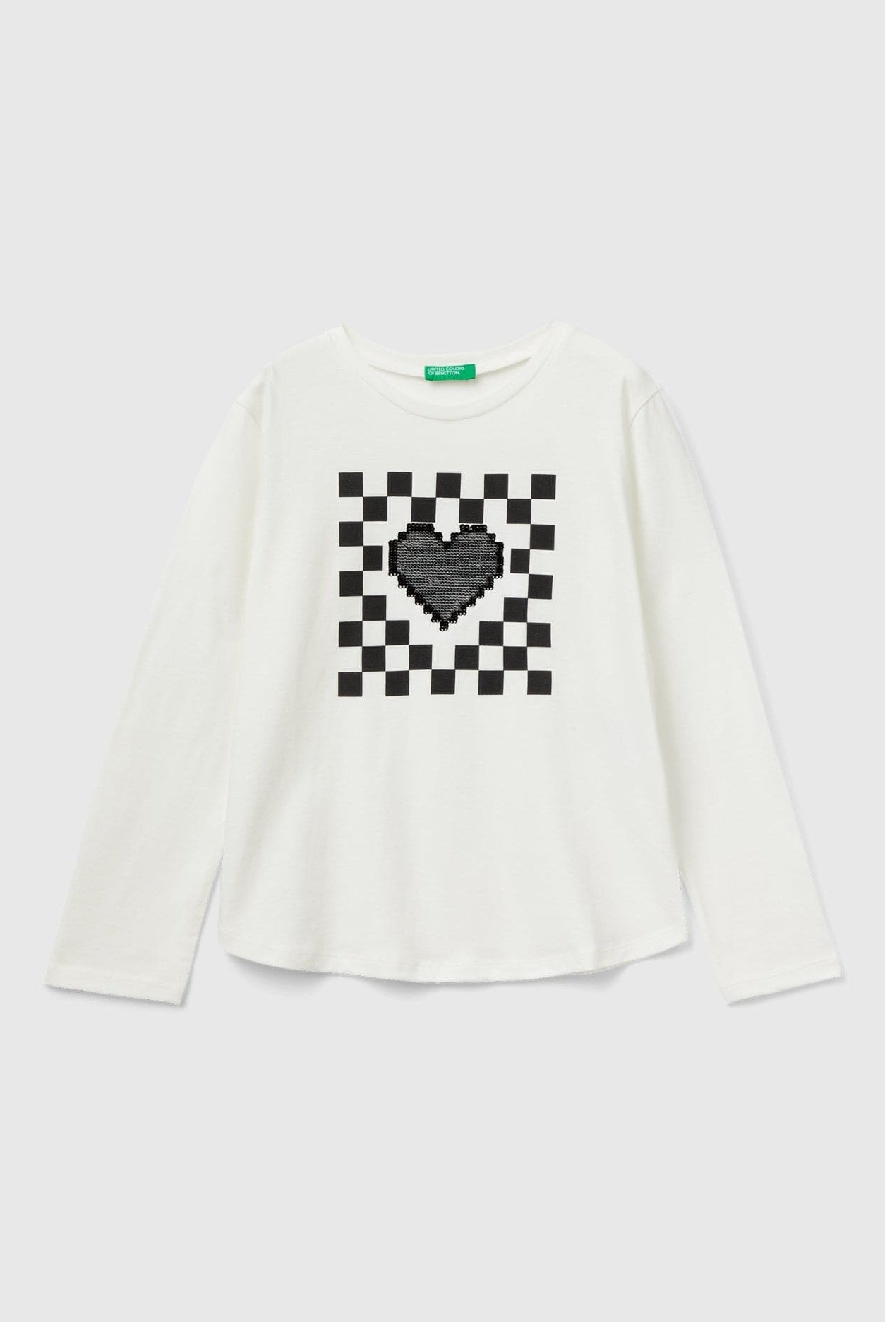 يونايتد كولورز اوف بينيتون قميص قطن بنسبة 100% بترتر كم طويل أطفالي