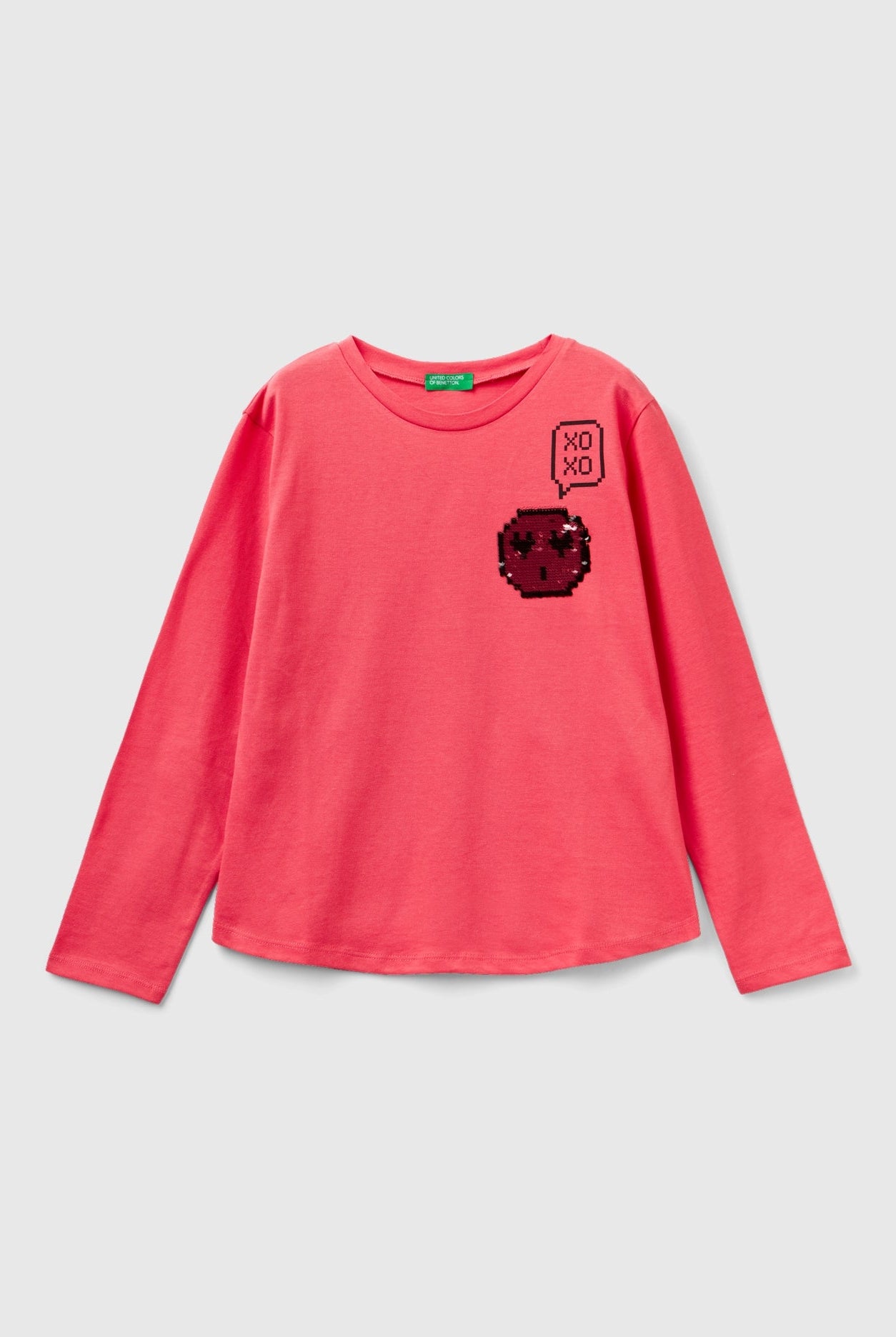 يونايتد كولورز اوف بينيتون قميص قطن بنسبة 100% بترتر كم طويل أطفالي