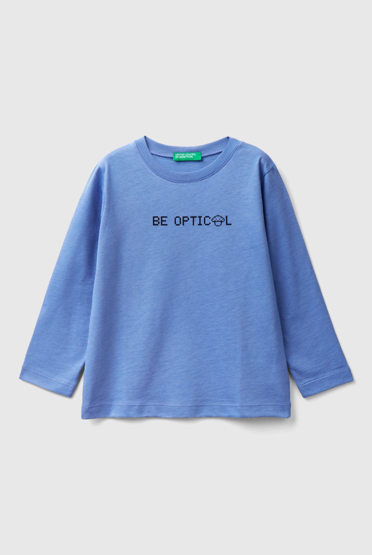 يونايتد كولورز اوف بينيتون تيشيرت بياقة دائرية وطبعة أمامية ولادي