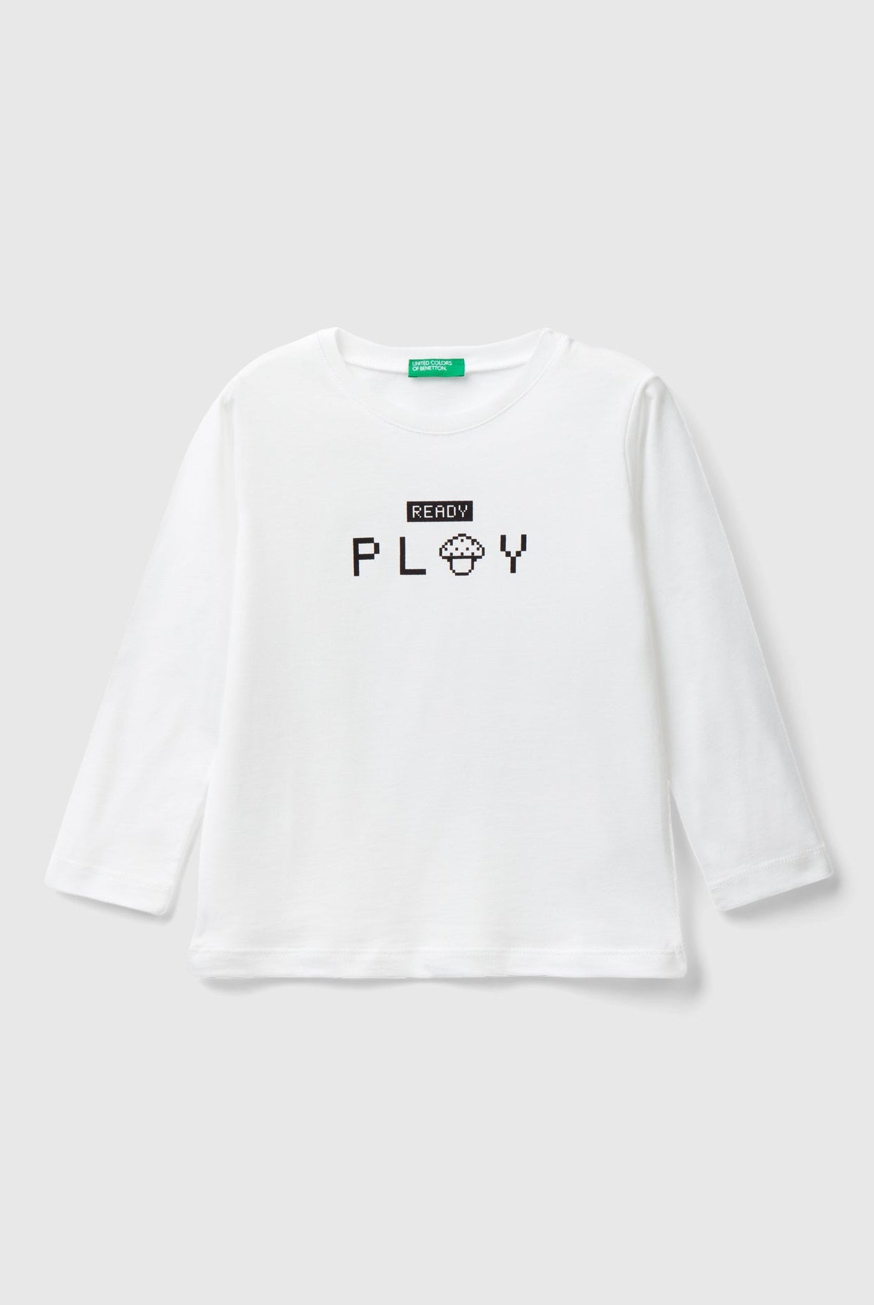 يونايتد كولورز اوف بينيتون تيشيرت بياقة دائرية وطبعة أمامية ولادي