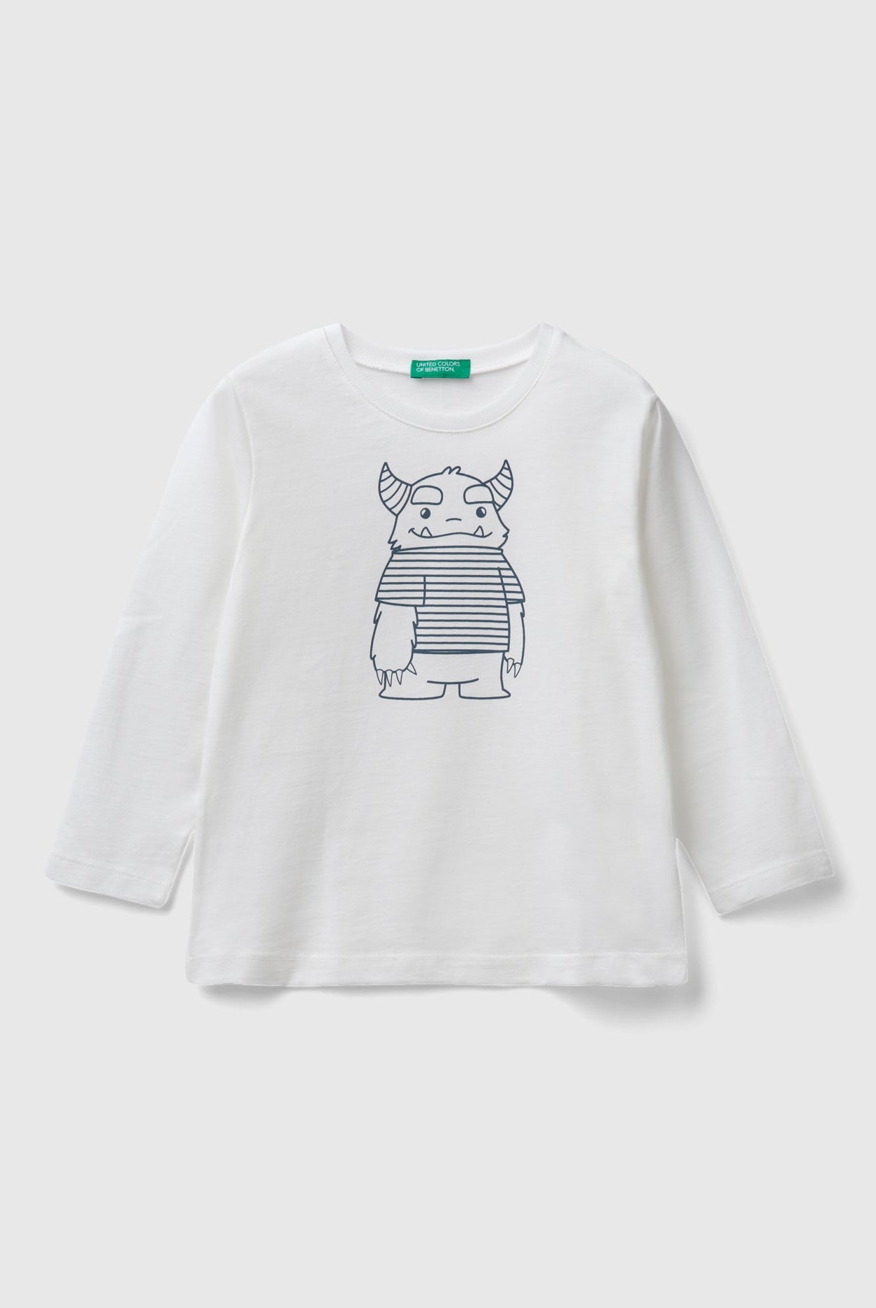 يونايتد كولورز اوف بينيتون بلوفر قطن بطبعة كم طويل أطفالي