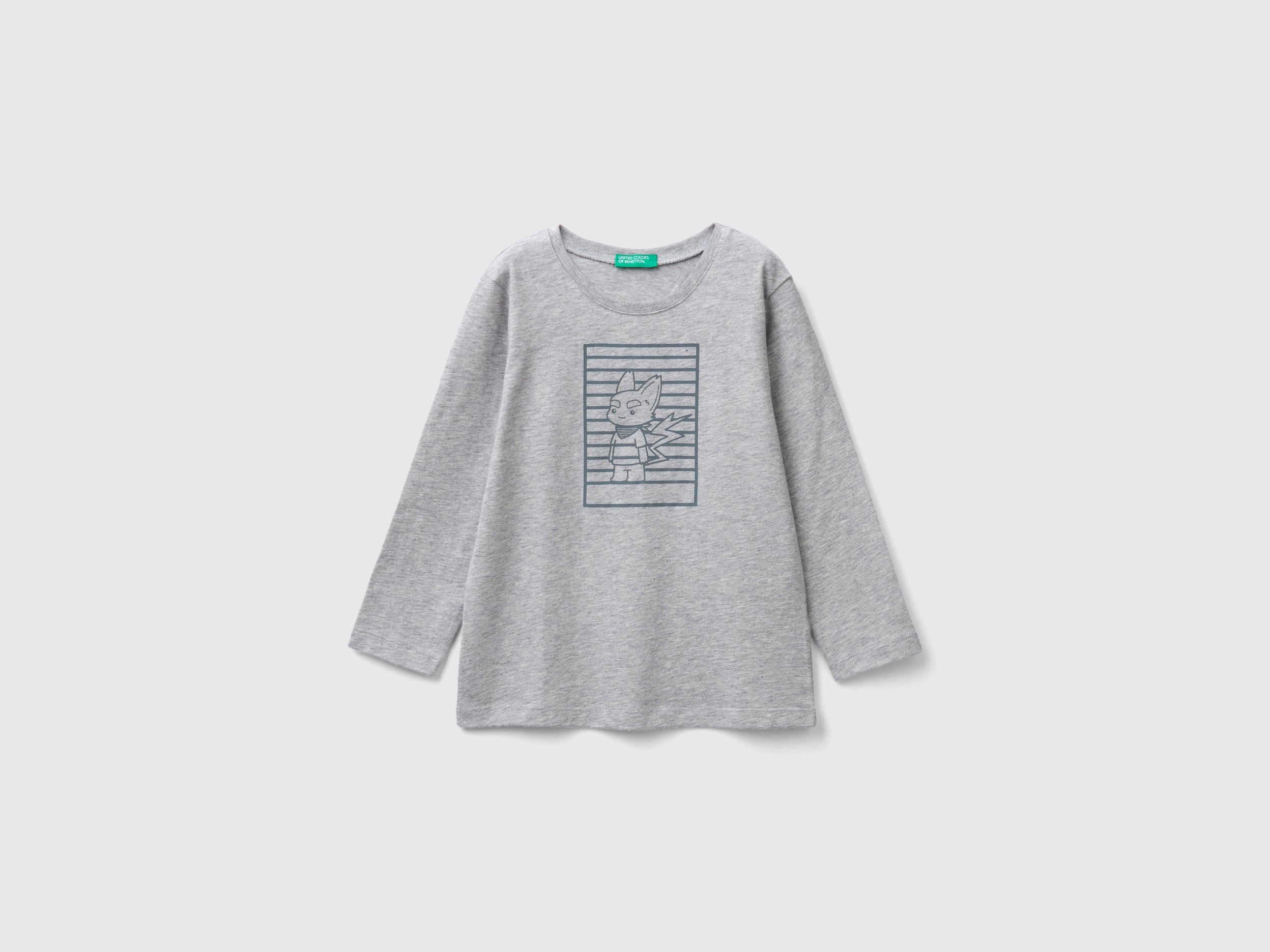 يونايتد كولورز اوف بينيتون بلوفر قطن بطبعة كم طويل أطفالي