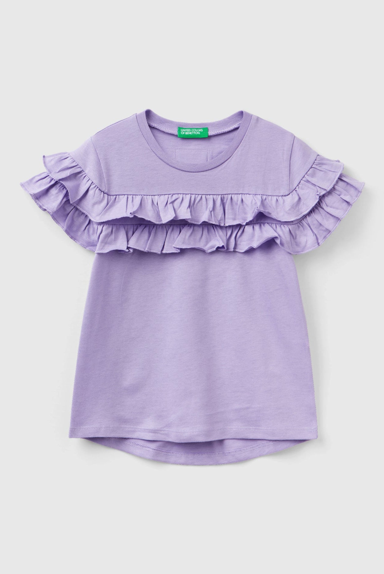 يونايتد كولورز اوف بينيتون تيشيرت بكشكشة نص كم بناتي