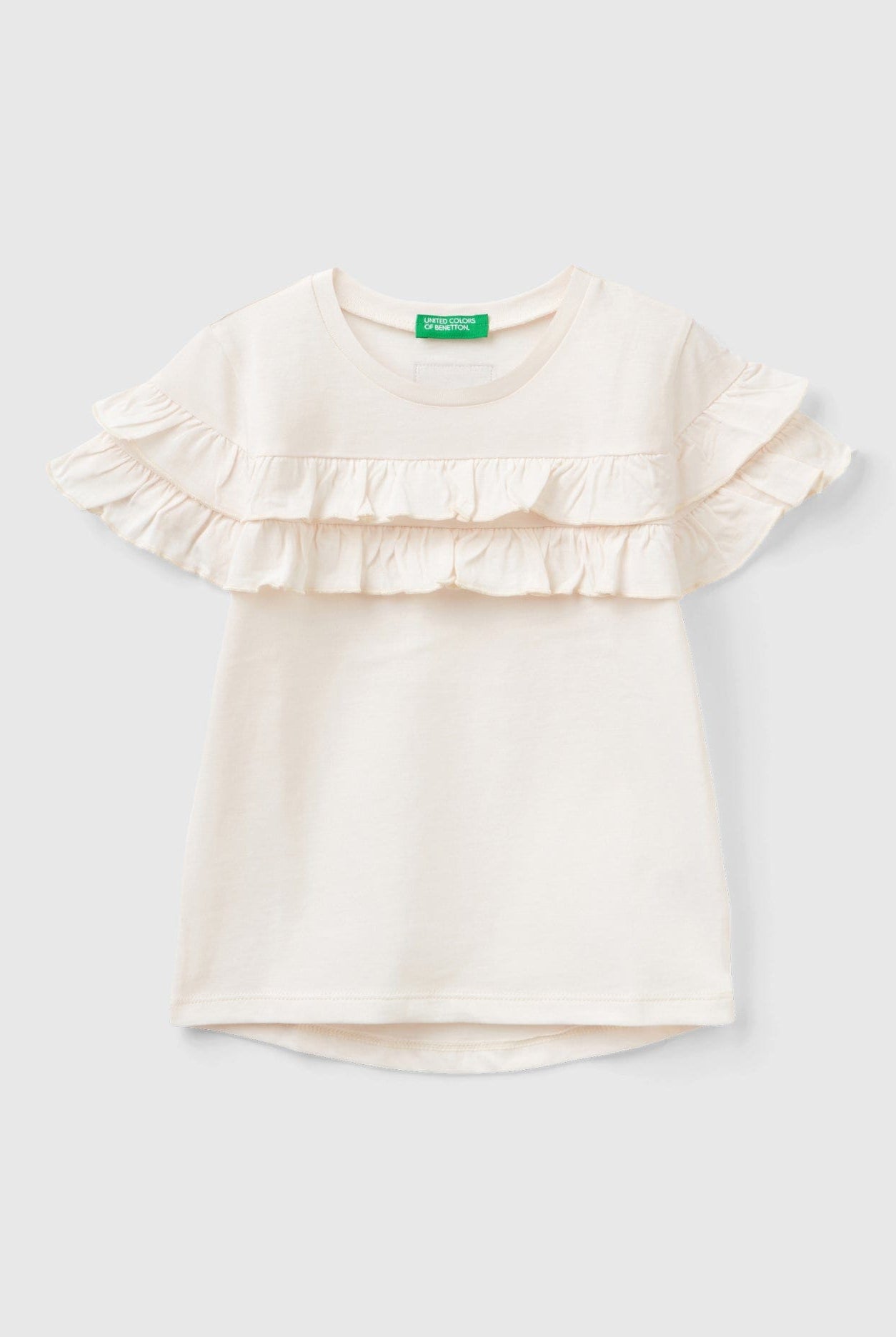 يونايتد كولورز اوف بينيتون تيشيرت بكشكشة نص كم بناتي