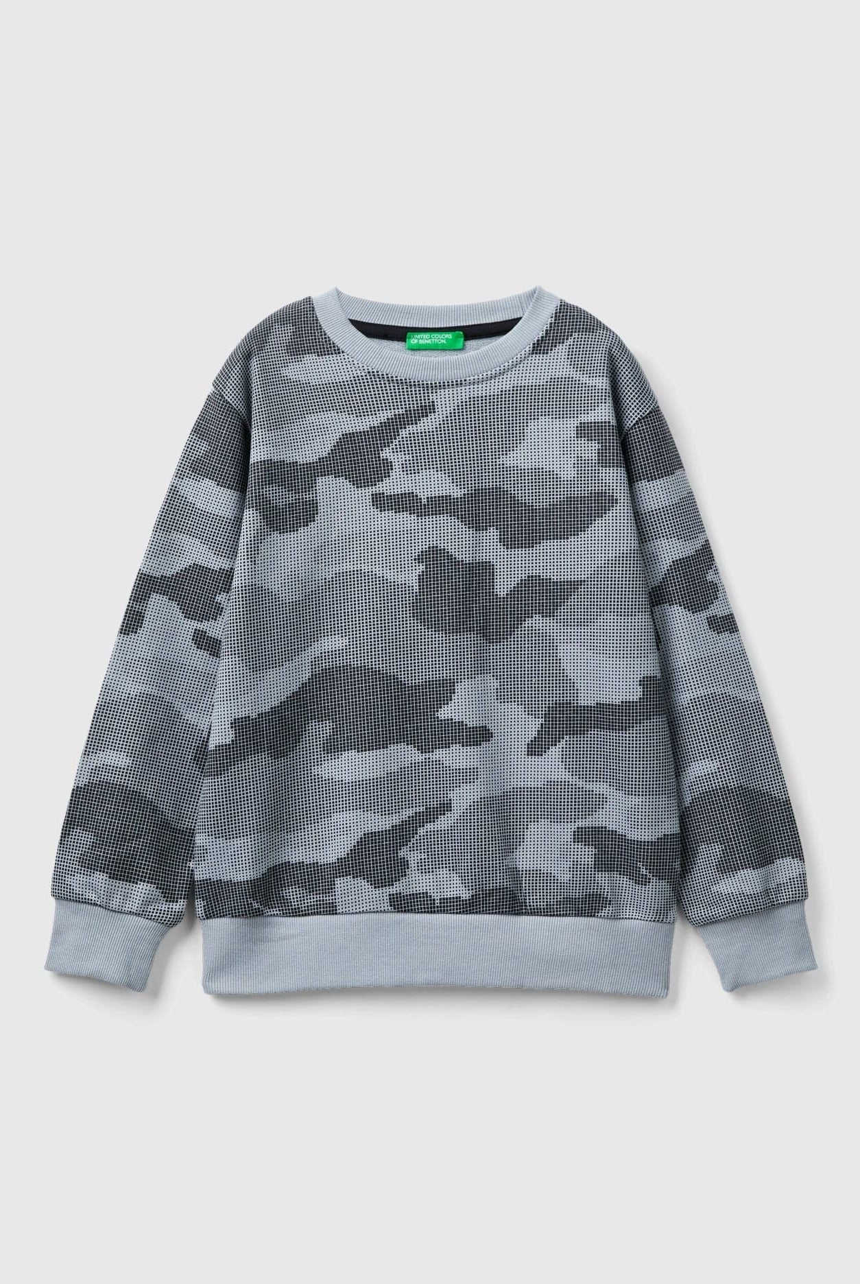 يونايتد كولورز اوف بينيتون سترة مطبوعة باللون الأصفر كم طويل ولادي