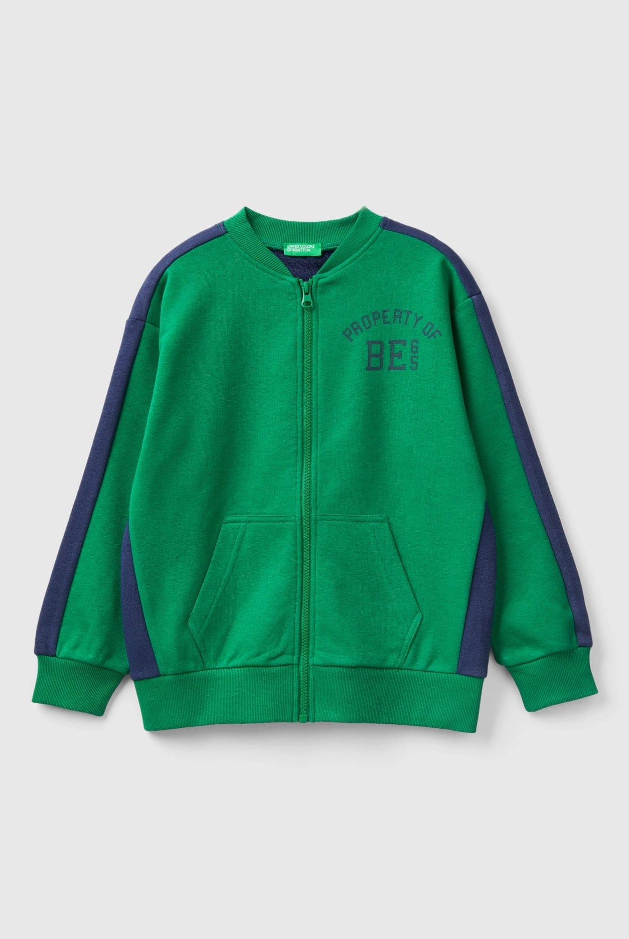 يونايتد كولورز اوف بينيتون سويت شيرت بسحاب وطباعة شعار أطفالي