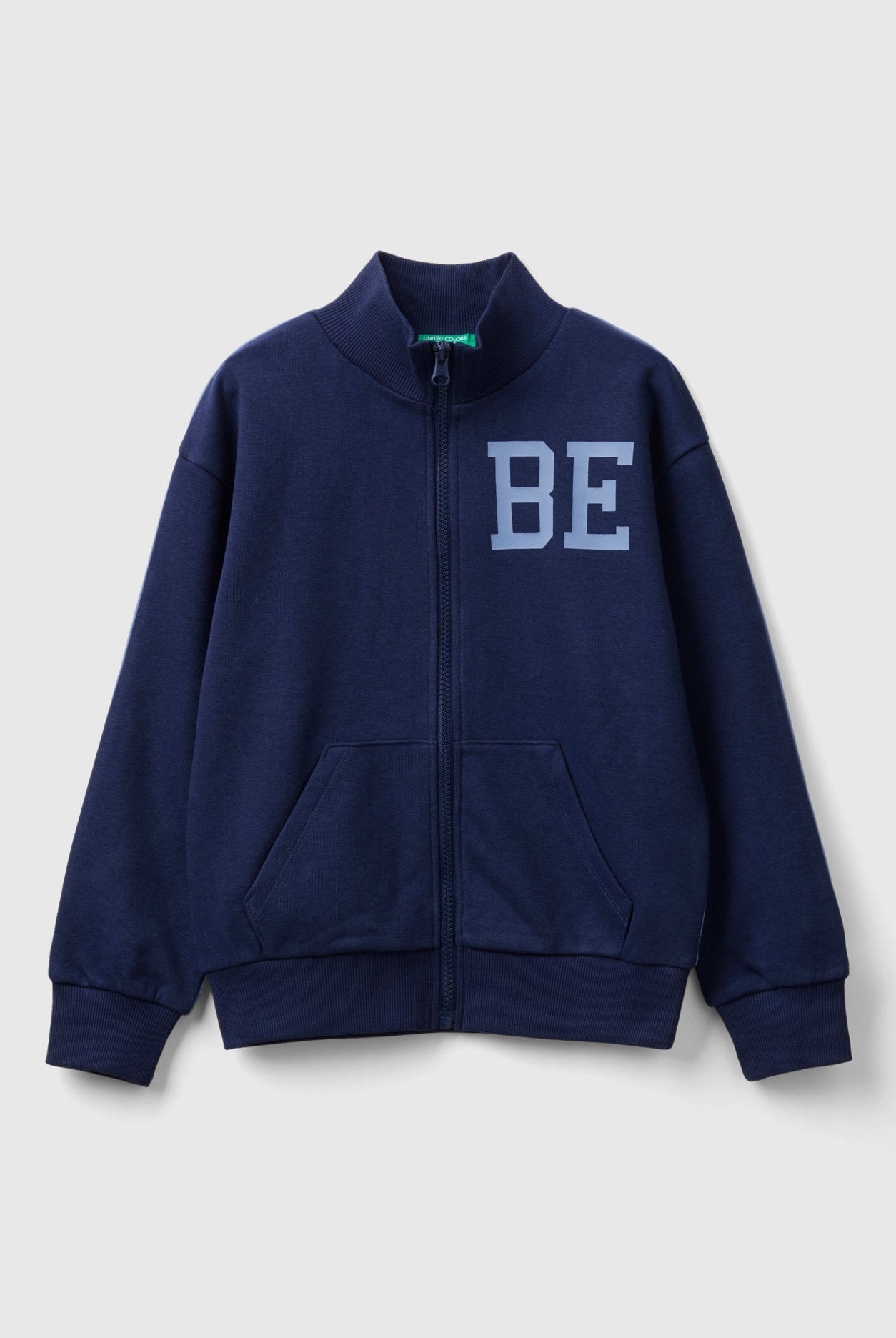 يونايتد كولورز اوف بينيتون سويت شيرت بسحاب وطباعة أطفالي