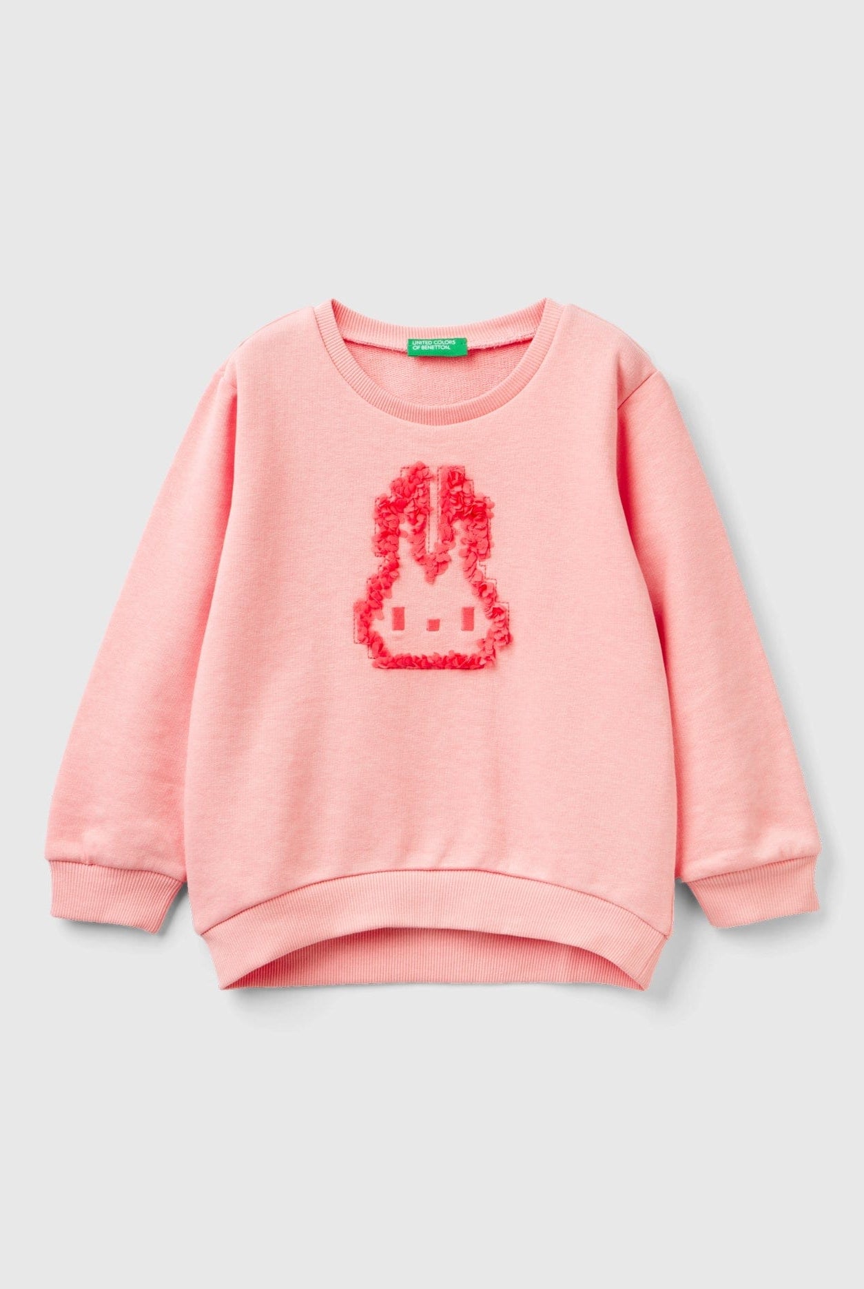 يونايتد كولورز اوف بينيتون سويت شيرت بتطريز أرنب كم طويل بناتي