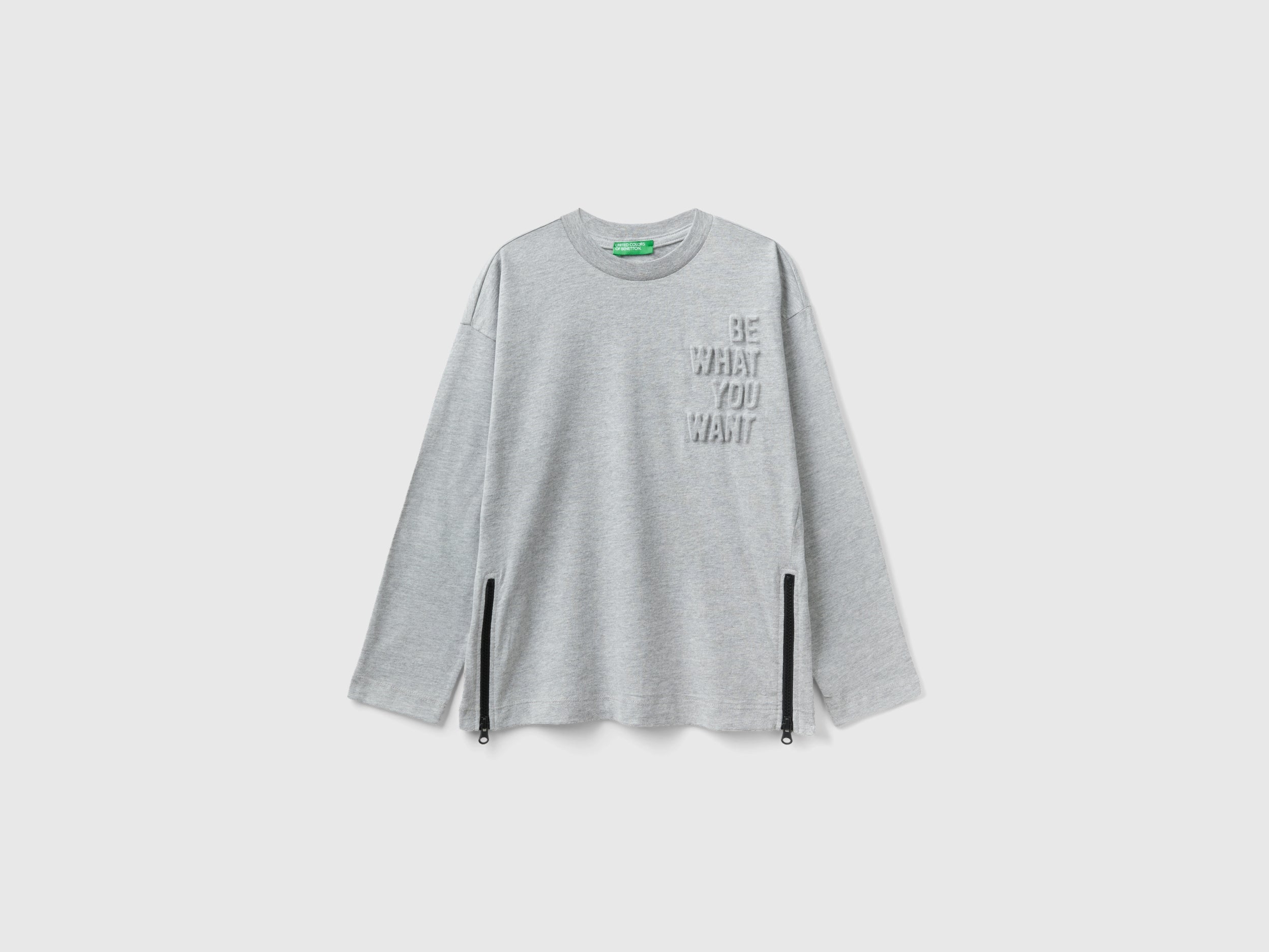 يونايتد كولورز اوف بينيتون سويت شيرت اطفال فضفاض بطبعة بارزة