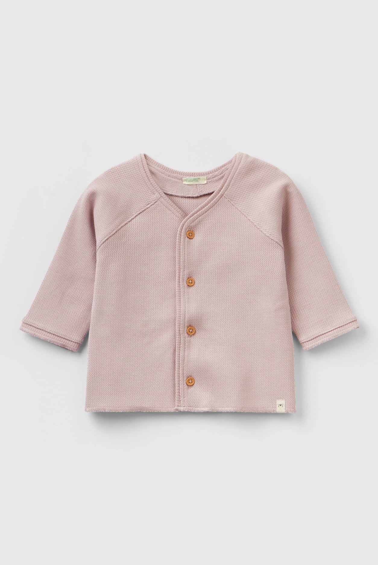 يونايتد كولورز اوف بينيتون سويت شيرت بأزرار أمامية سادة رضع أطفال