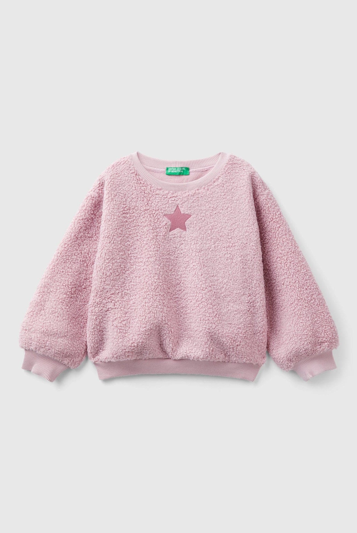 يونايتد كولورز اوف بينيتون سويت شيرت بأكمام منفوخة بنقشة النجوم بناتي