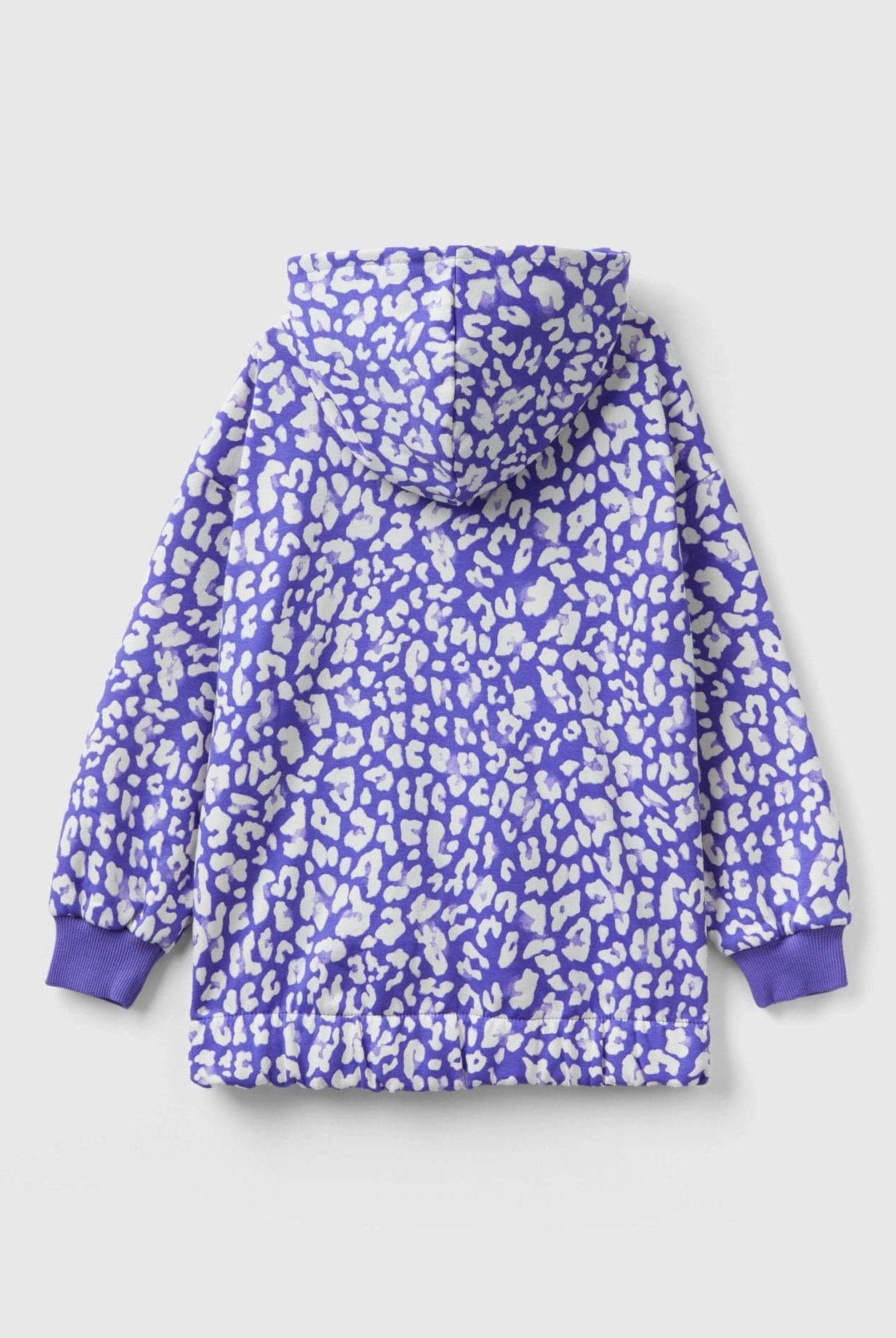 يونايتد كولورز اوف بينيتون هودي بناتي بأكمام طويلة وسحاب مشجر