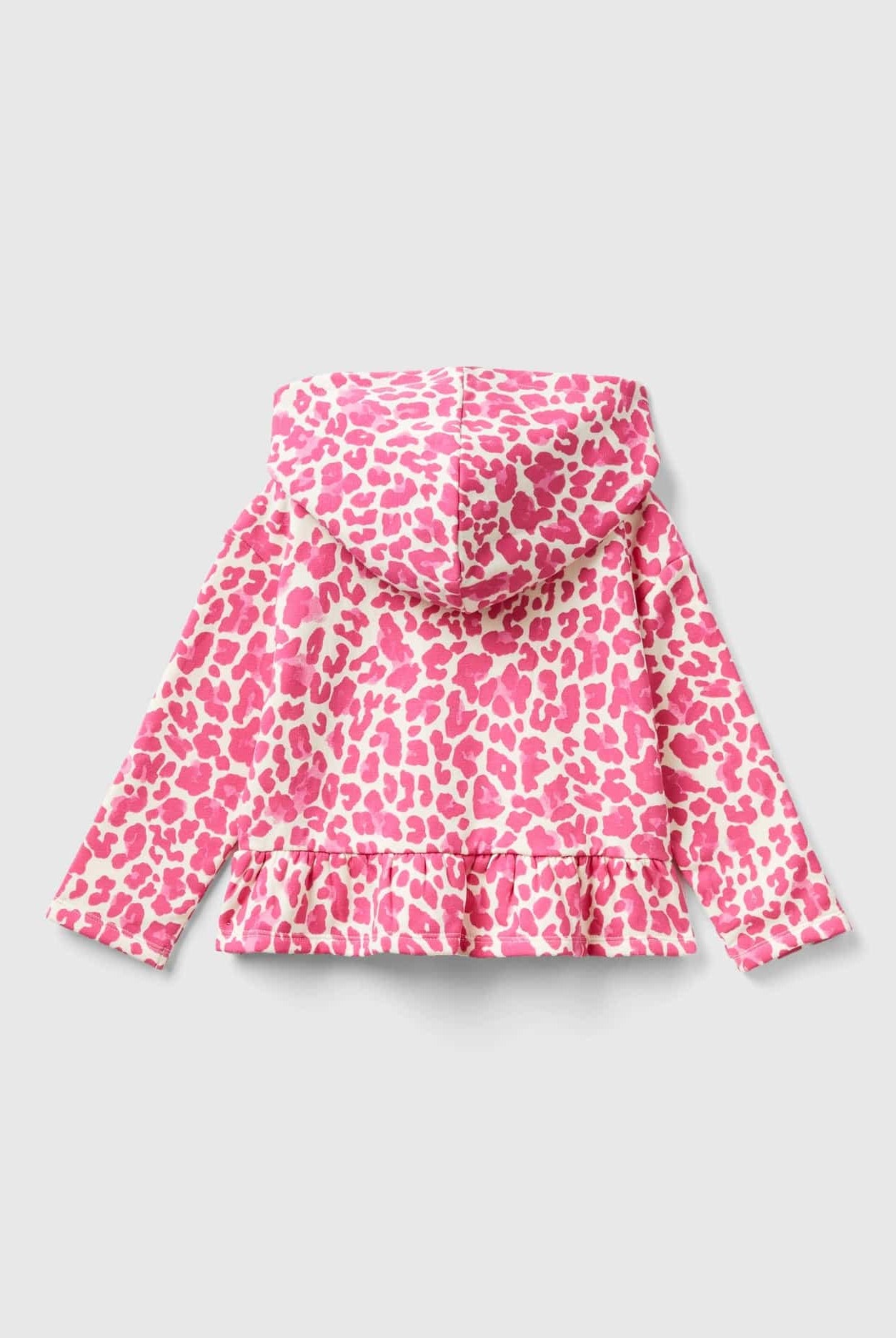 يونايتد كولورز اوف بينيتون سويت شيرت بطبعة حيوانات مع كشكش بناتي