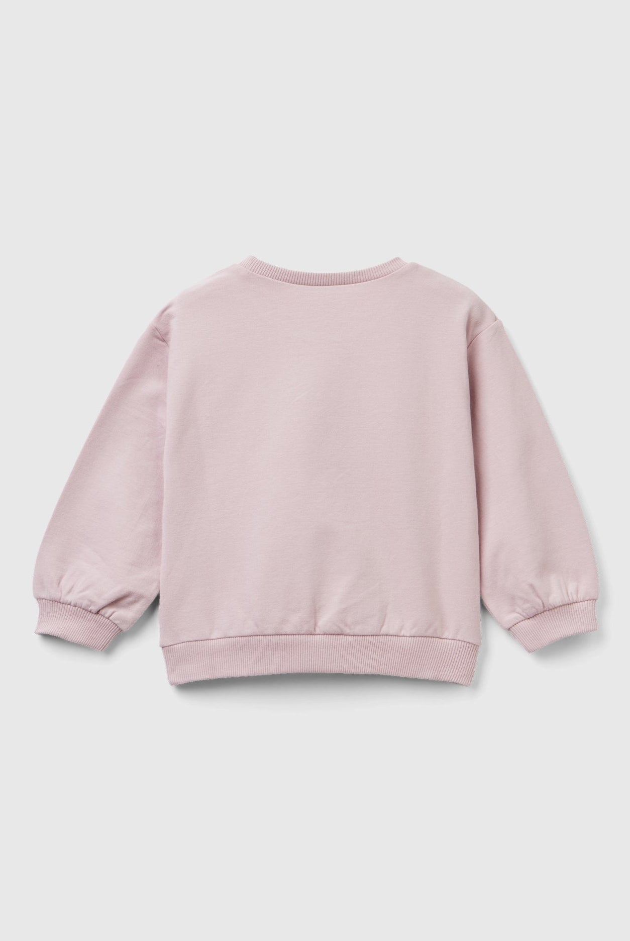 يونايتد كولورز اوف بينيتون سويت شيرت بطبعة وتطريز مخطط بالعرض كم طويل بناتي